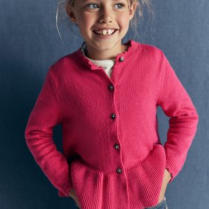 Pretty Peplum Cardigan-Rose Sparkle