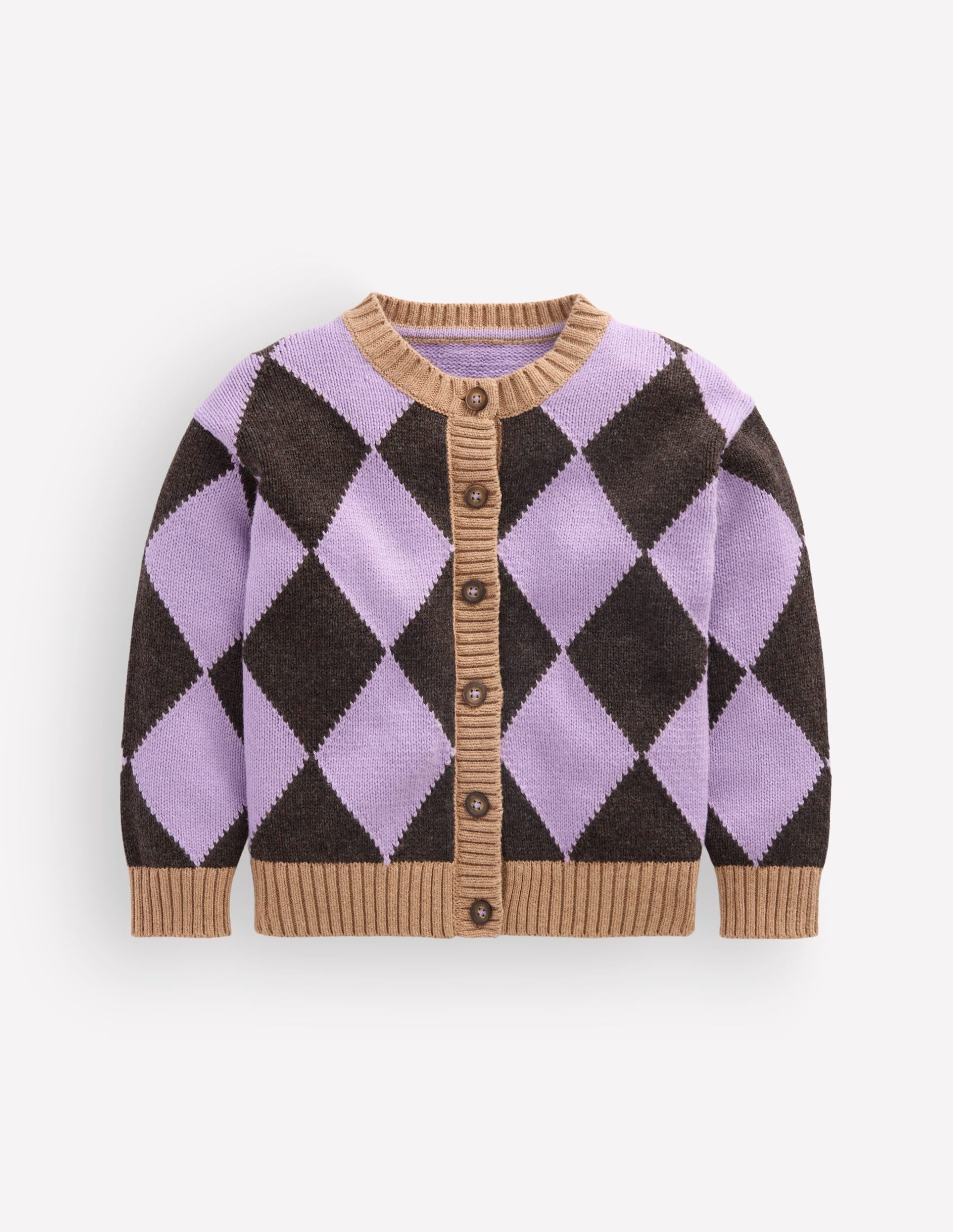Fun Cardigan-Purple Argyle - Image 4
