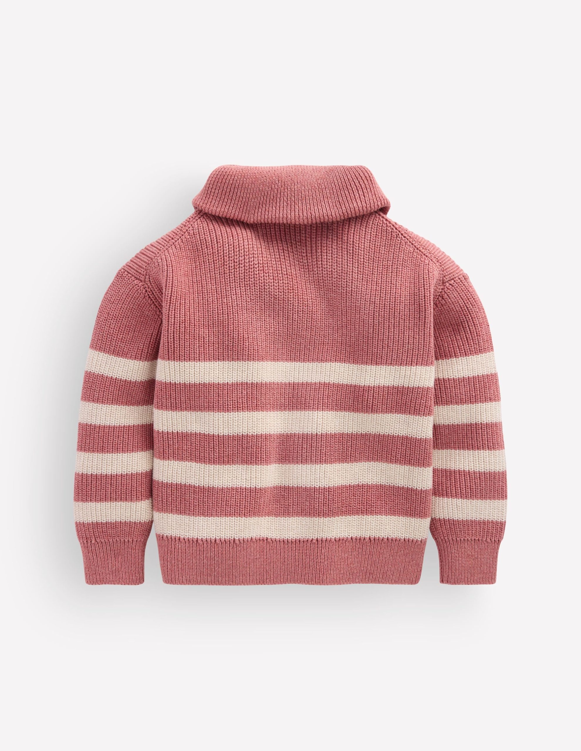 Zip Up Neck Sweater-Dusty Rose Marl - Image 5