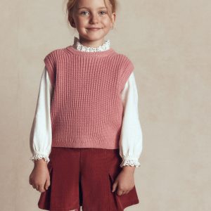 Knitted Vest-Pink