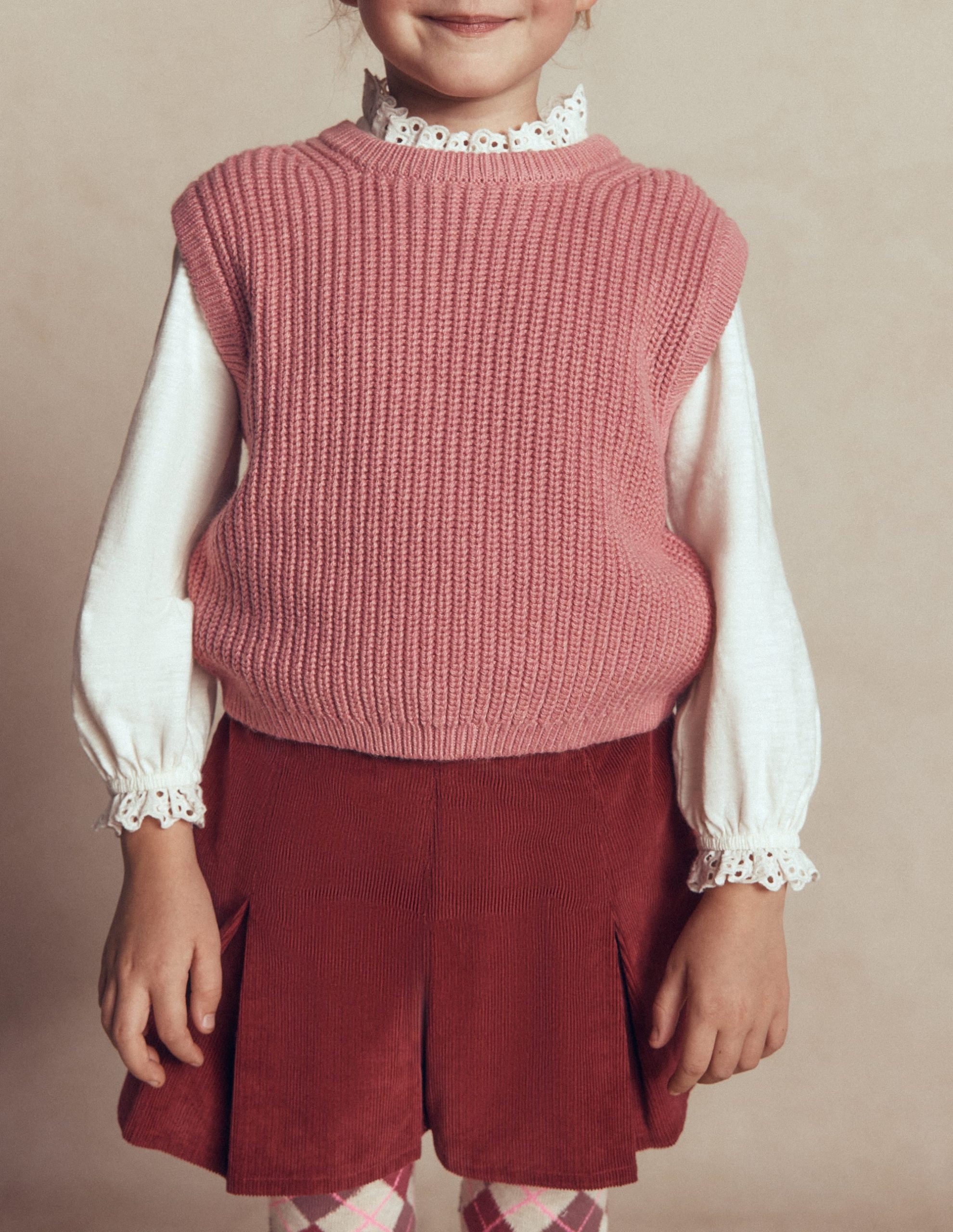 Knitted Vest-Pink - Image 2