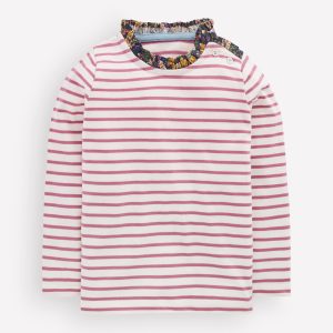 Frill Neck Breton-Pink Stripe