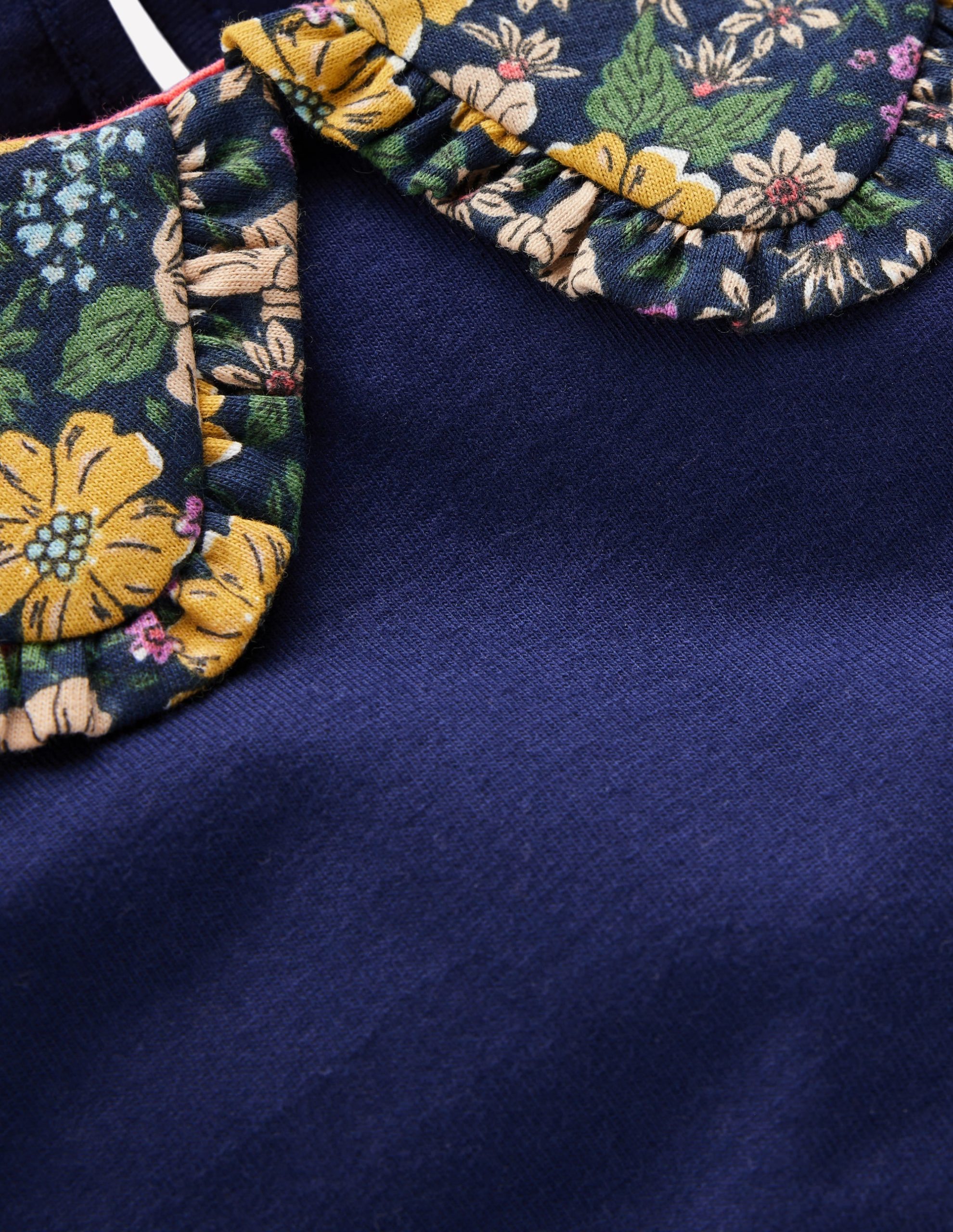 Collared Breton Jersey Top-College Navy Floral - Image 2