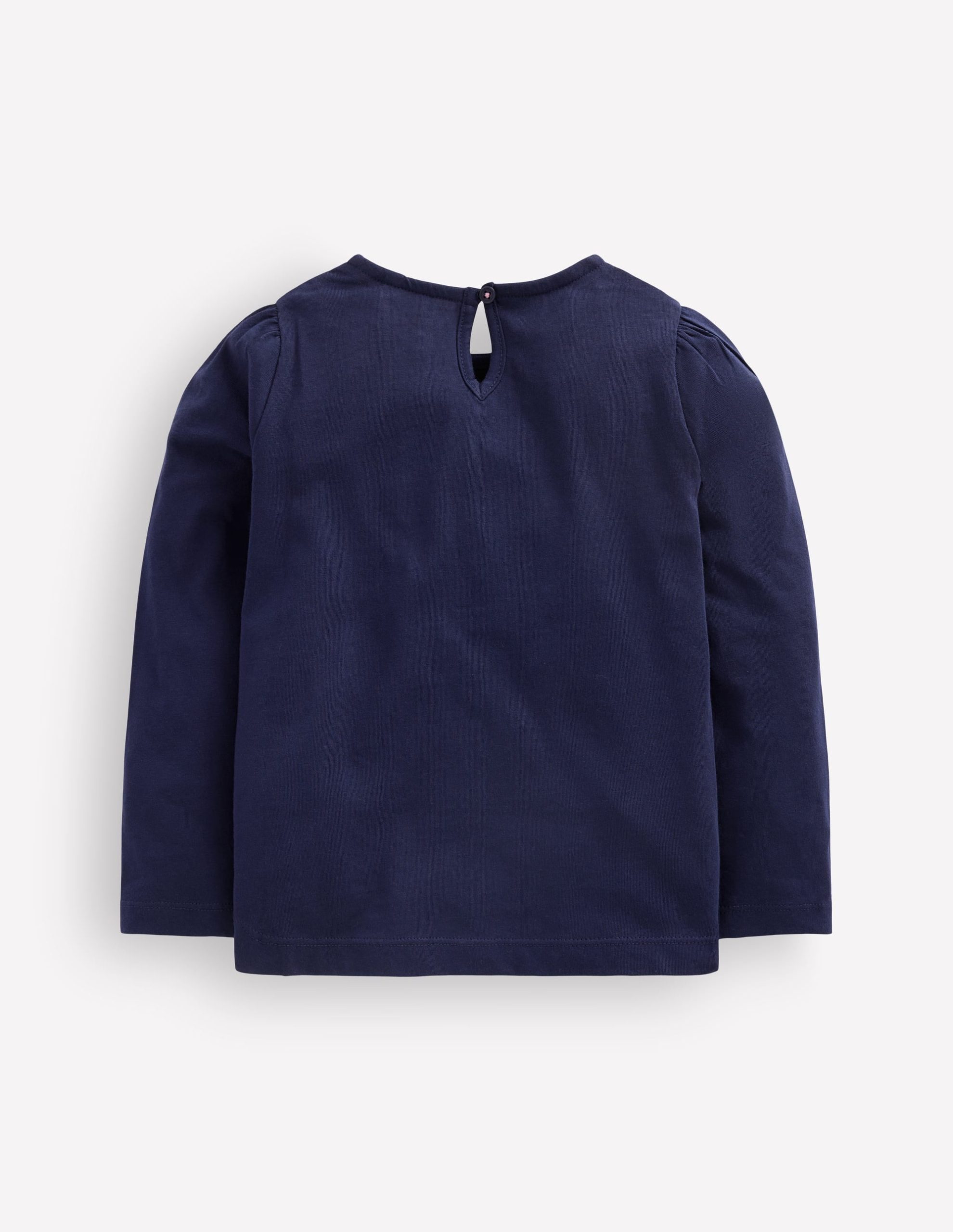 Rib Bow Trim Top-College Navy - Image 3