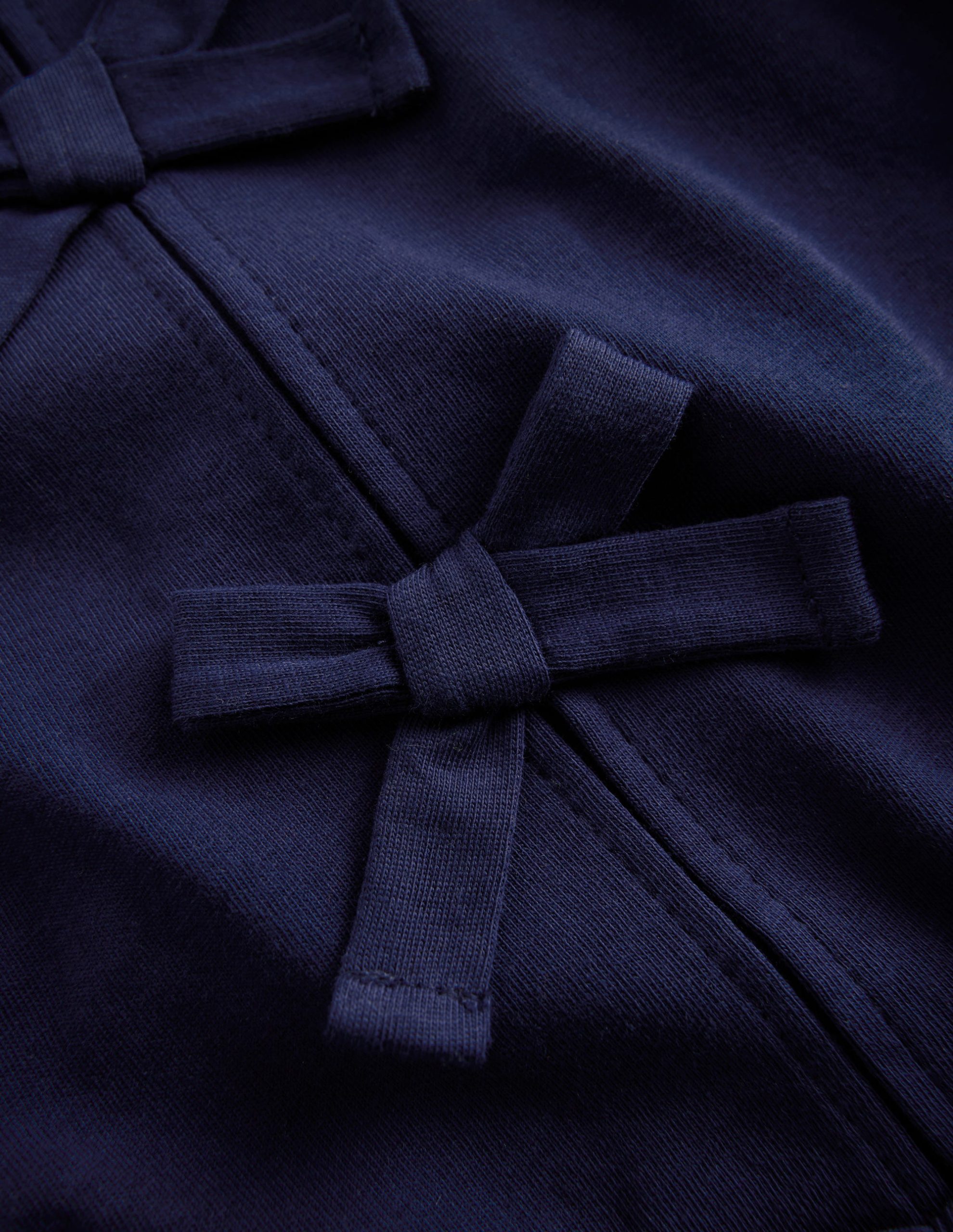 Rib Bow Trim Top-College Navy - Image 2
