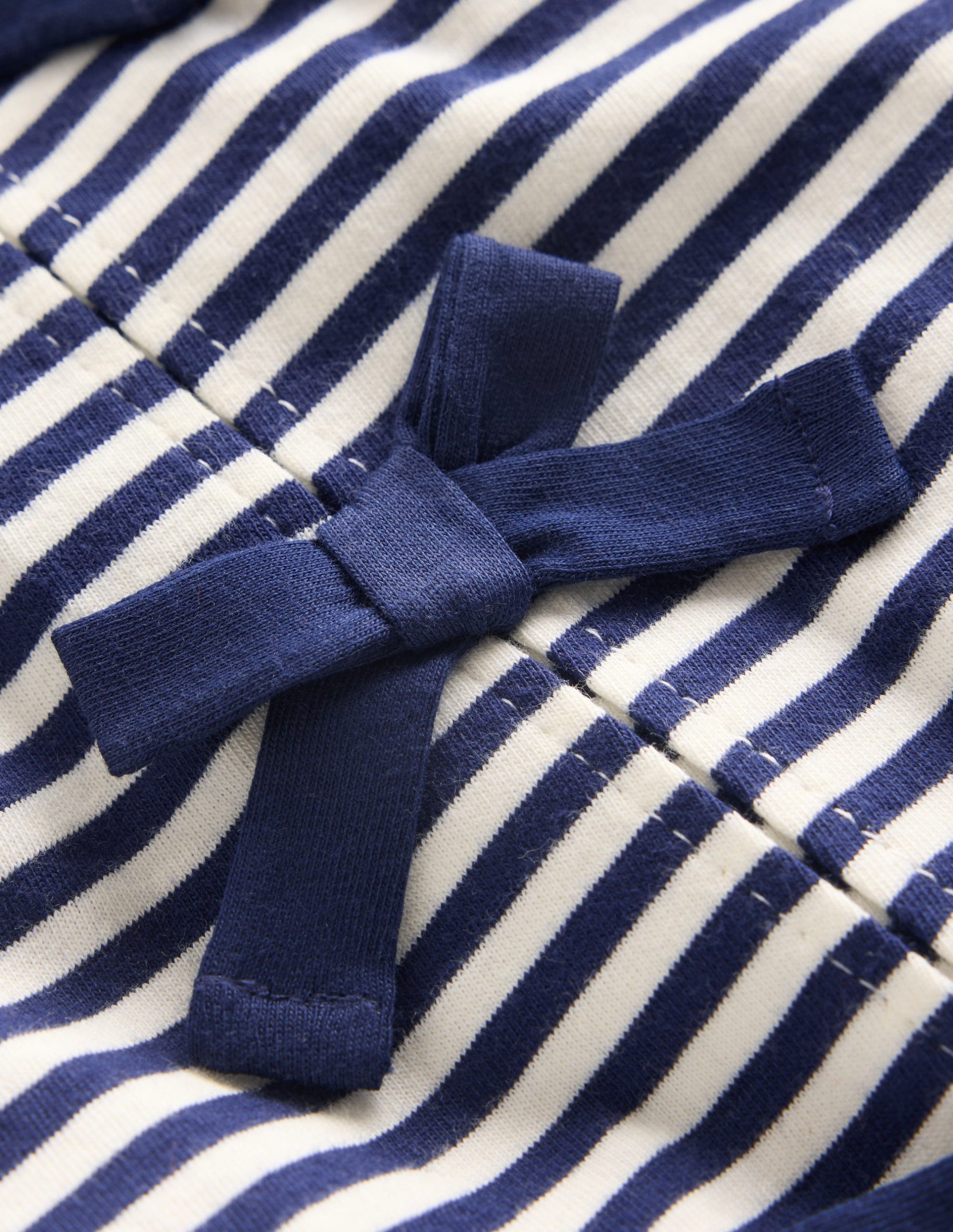 Rib Bow Trim Top-Navy Stripe - Image 4