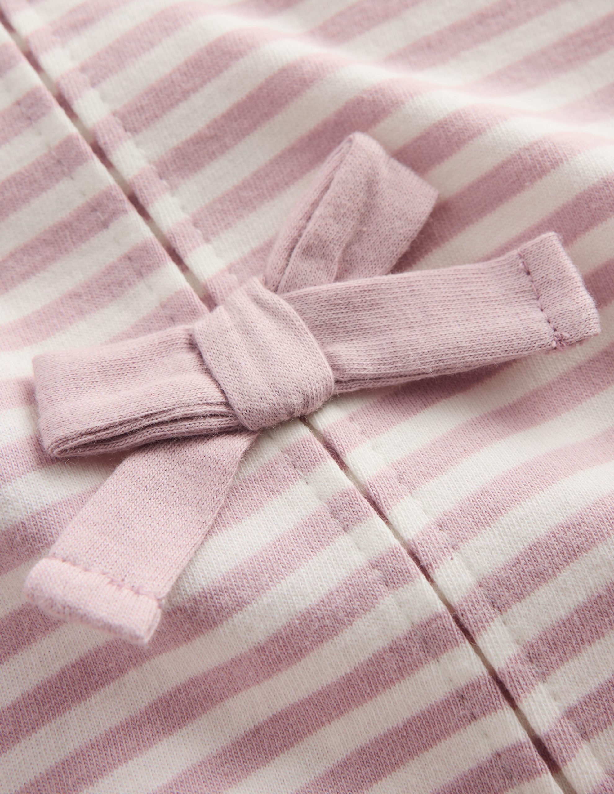 Rib Bow Trim Top-Pink Stripe - Image 2