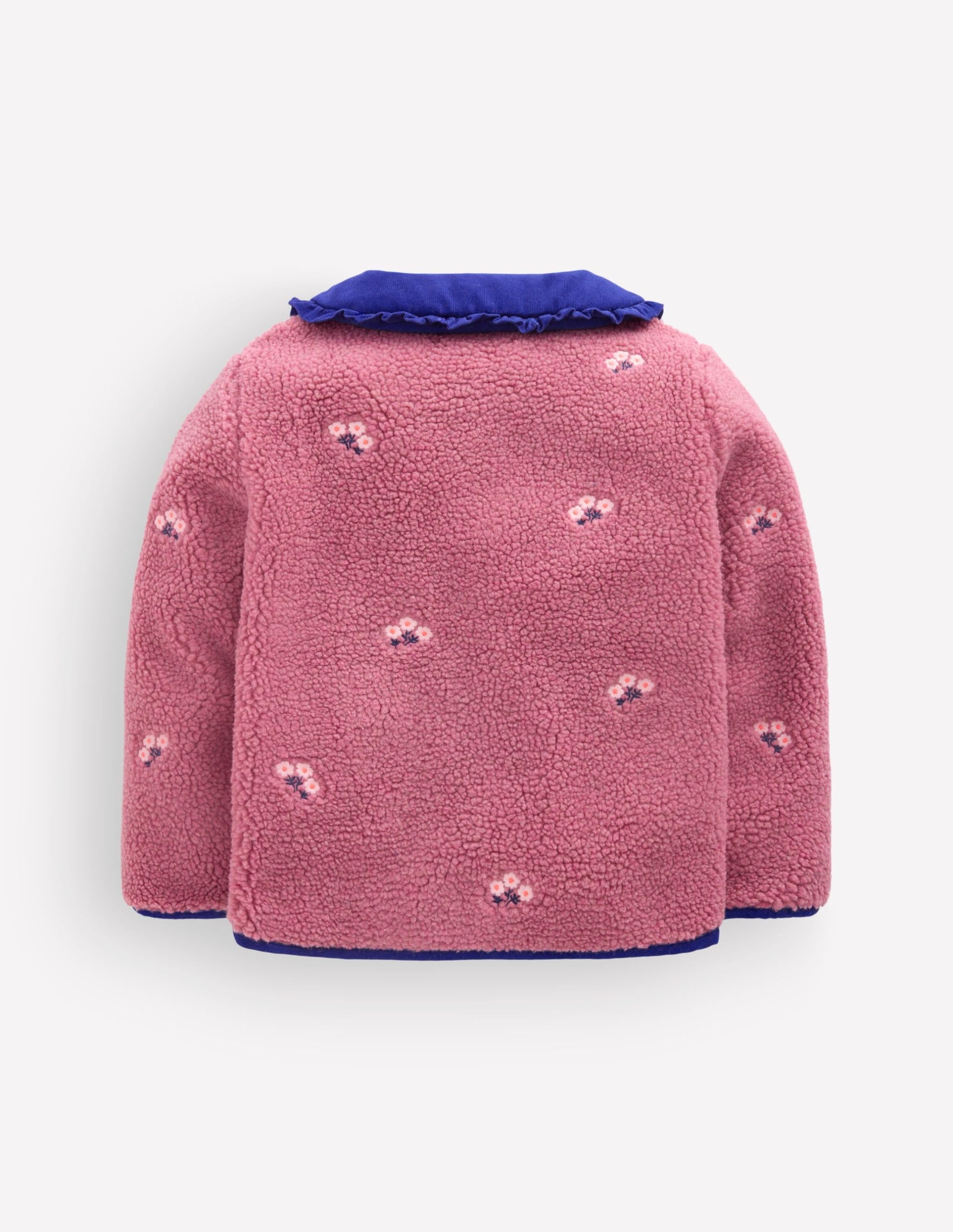 Embroidered Borg Jacket-Pink Heather - Image 5