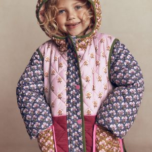 Longline Quilted Jacket-Hotchpotch Floral