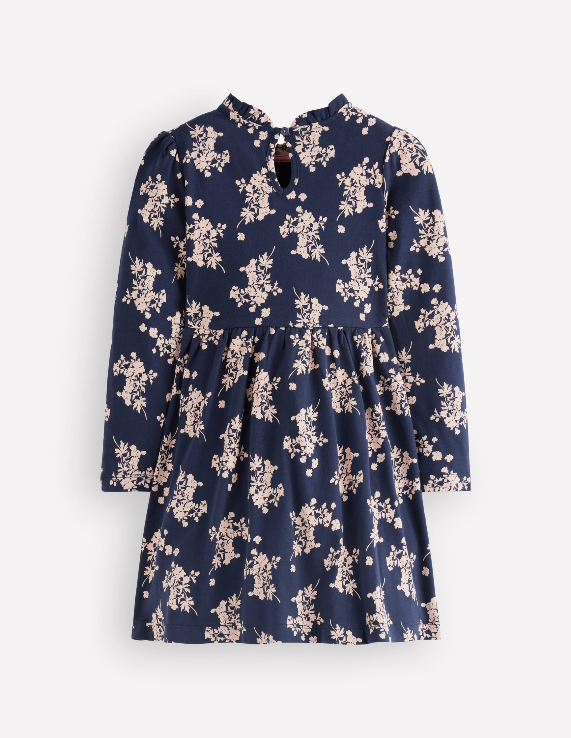 Long Sleeve Twirly Dress-Navy Floral - Image 3