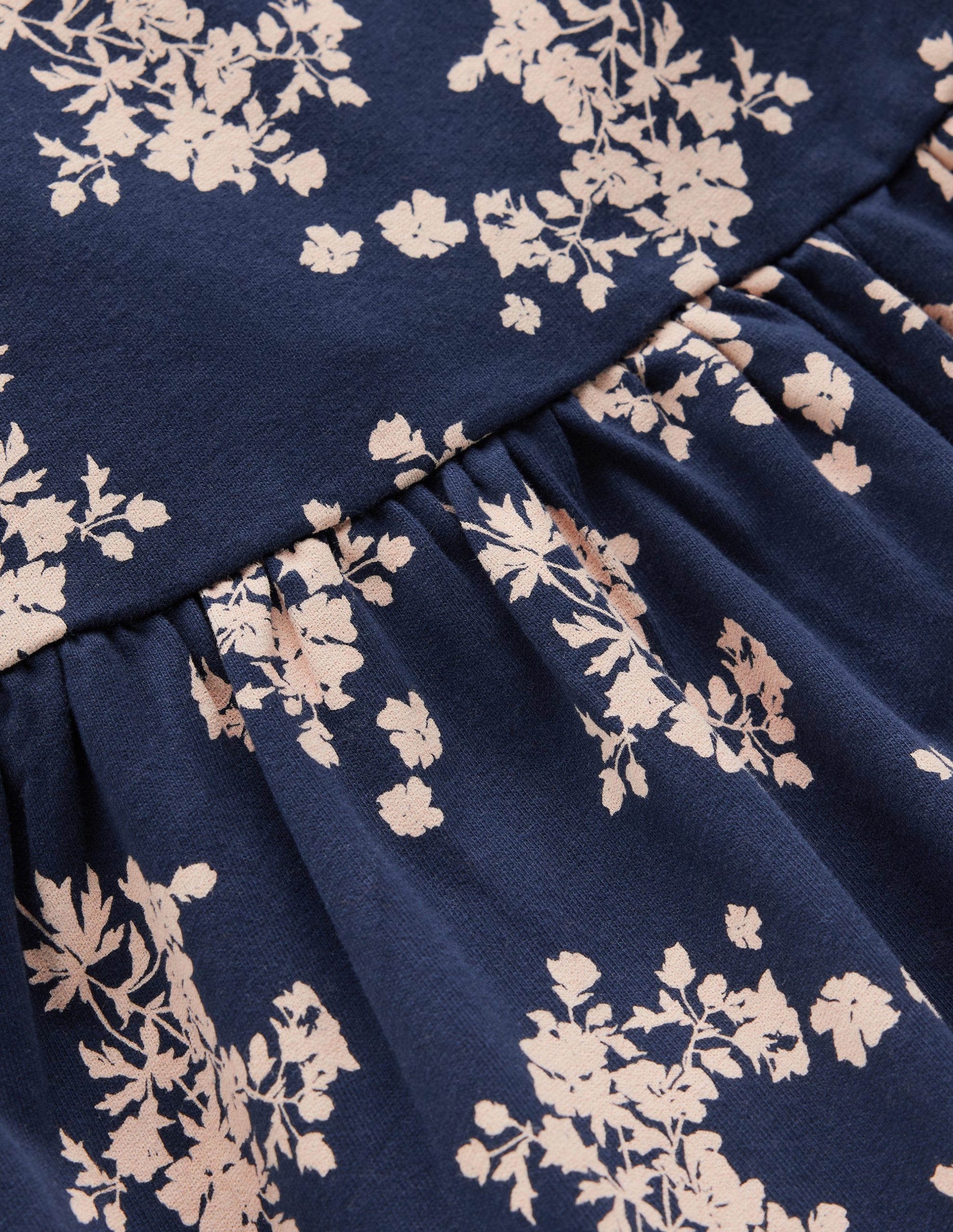 Long Sleeve Twirly Dress-Navy Floral - Image 2