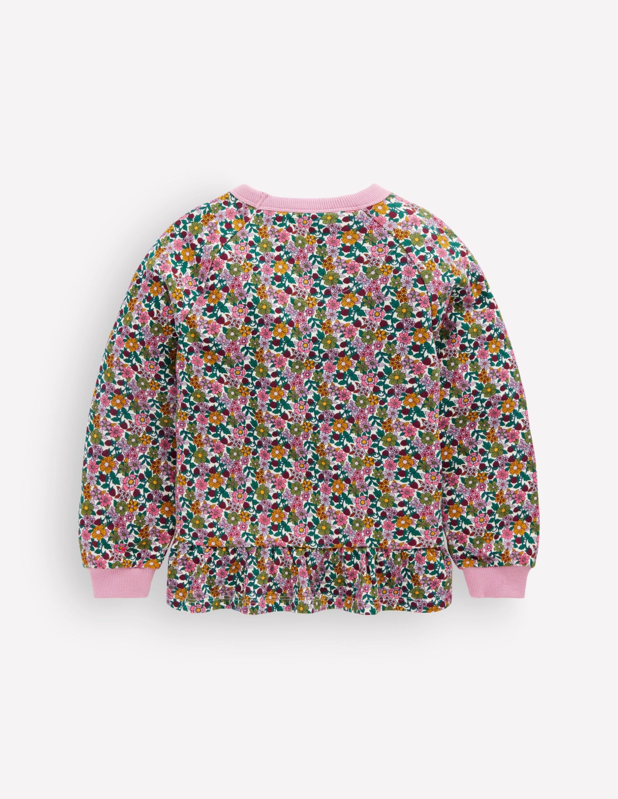 Peplum Sweatshirt-Multi Floral - Image 2