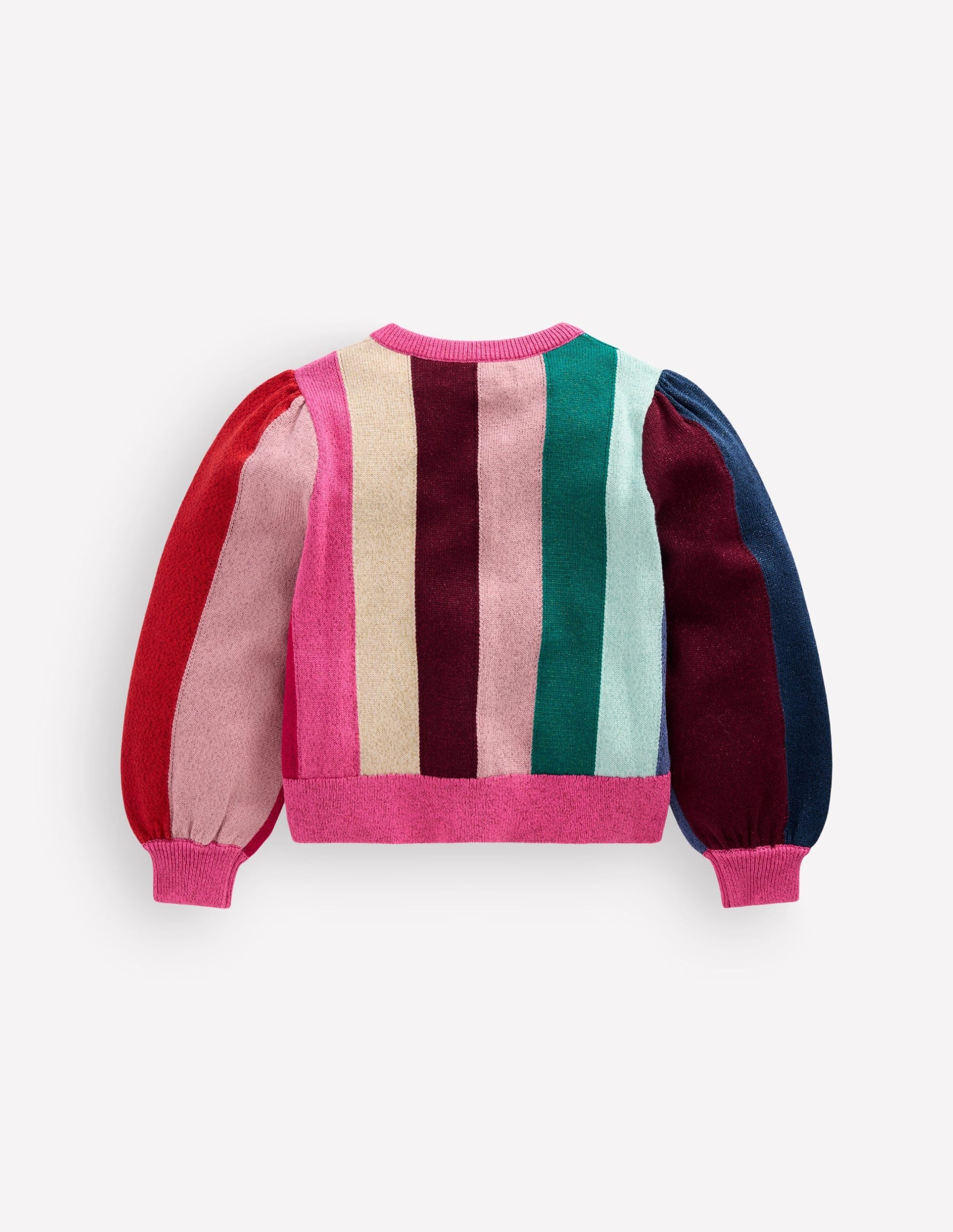 Sparkle Party Cardigan-Rainbow Sparkle Stripe - Image 2