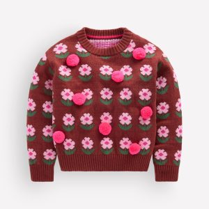 Fun Sweater-Tortoise Shell Flower