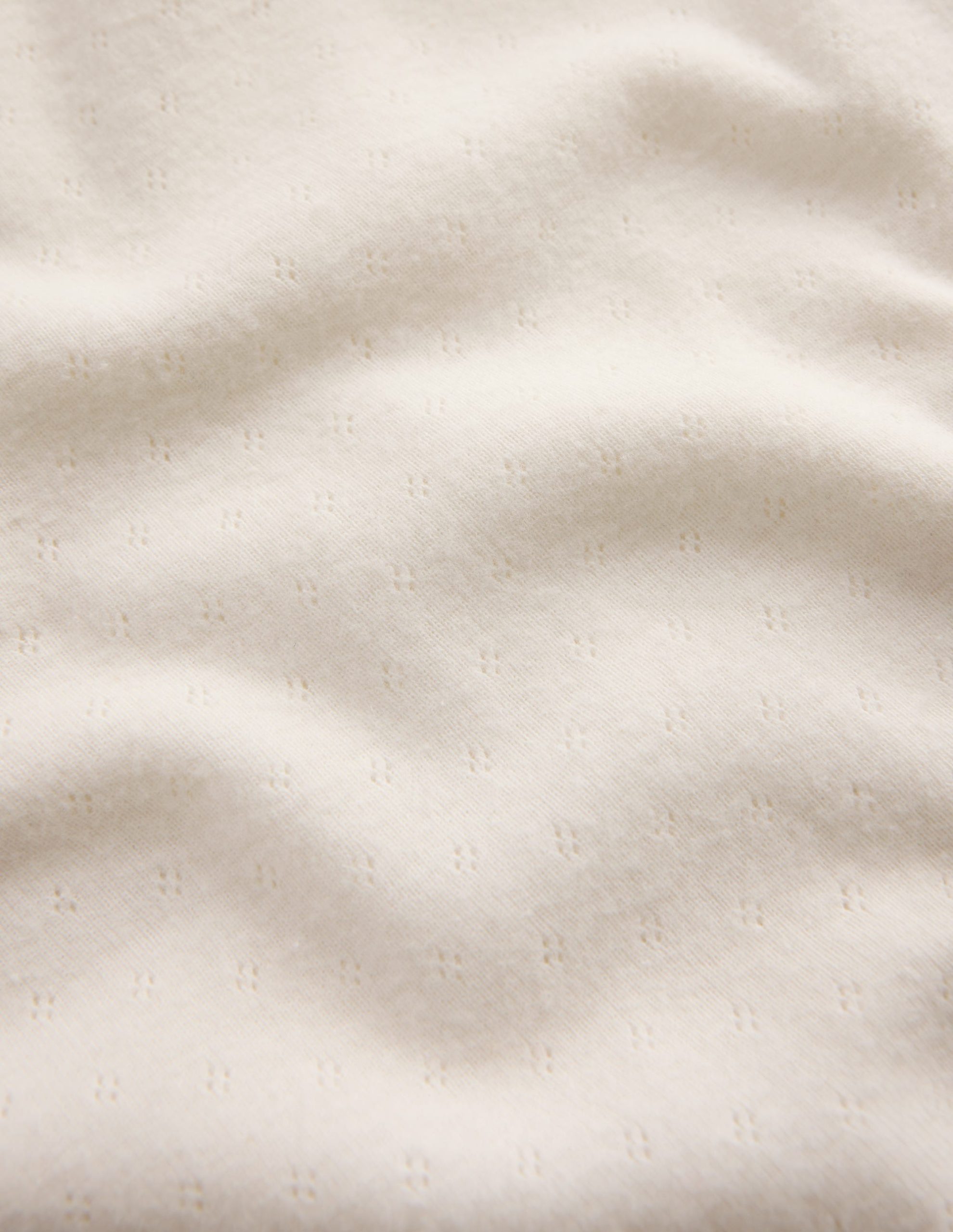 Frill Pointelle Top-Ivory - Image 3