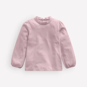 Frill Pointelle Top-Pink