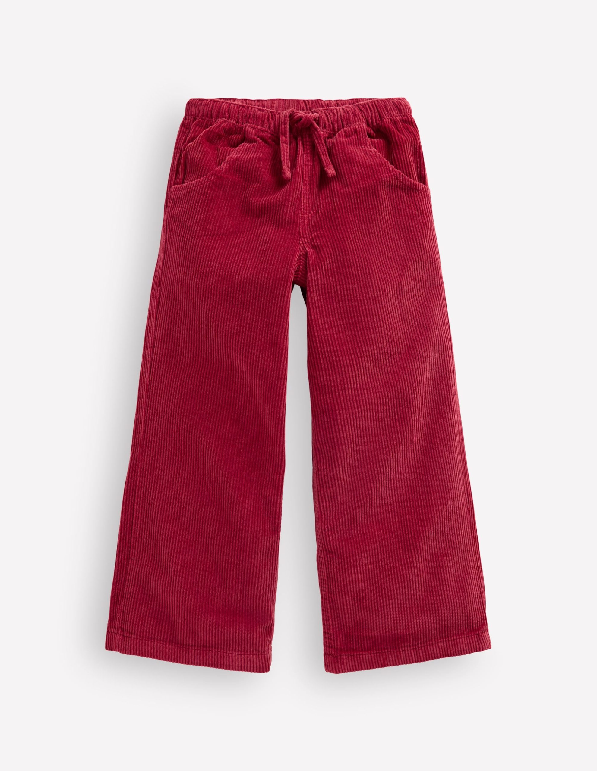 Draw Cord Pants-Crimson Red Cord