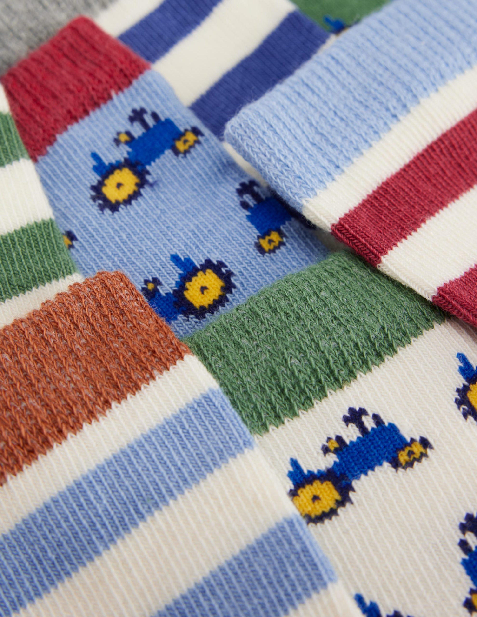 7-pack Baby Socks-Tractors - Image 2