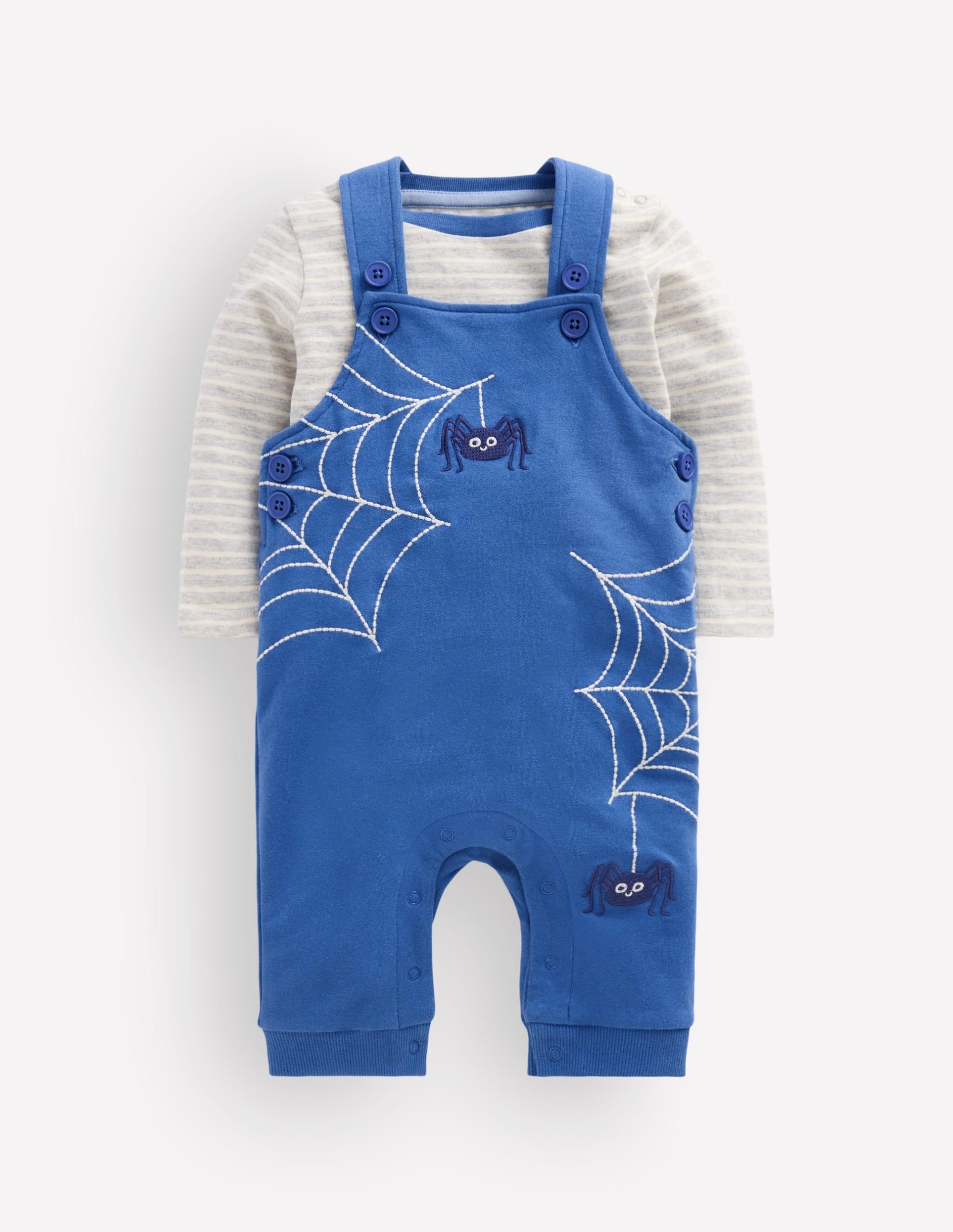 Jersey Overalls Set-Dark Blue Spider Webs - Image 3