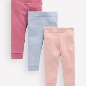 3-pack Pointelle Leggings-Multi Rainbow