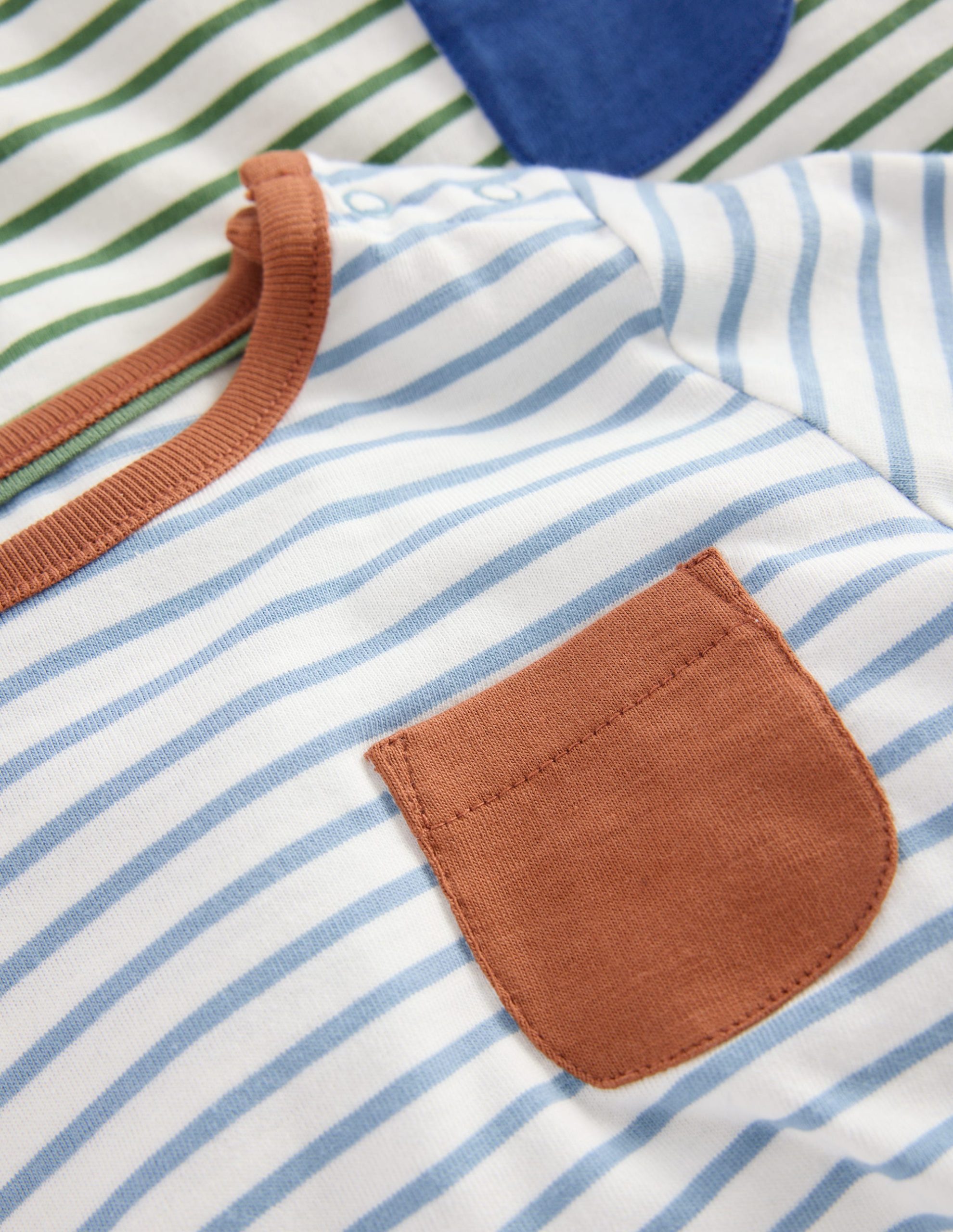 Twin Pack Cotton T-Shirt-Multi Stripe - Image 2