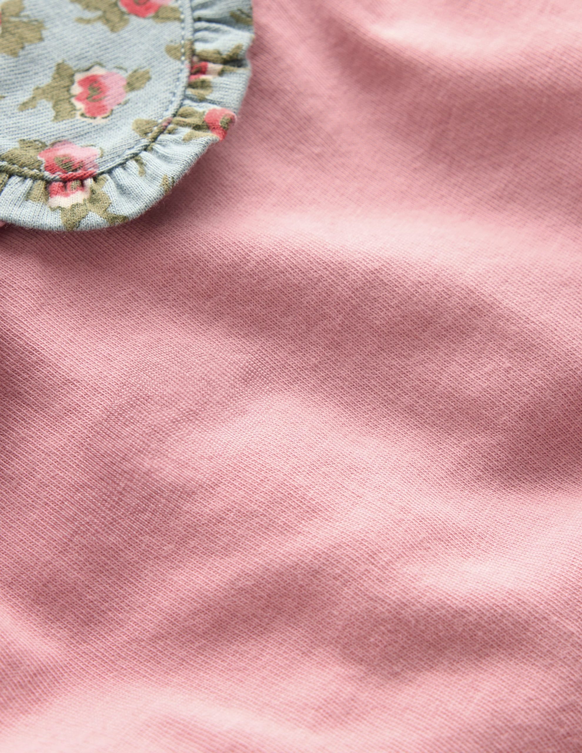 Collared Jersey Set-Pink/Blue Ditsy Floral - Image 3