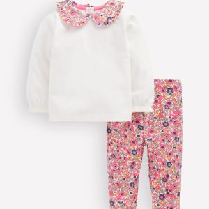 Collared Jersey Set-Multi Ditsy Floral
