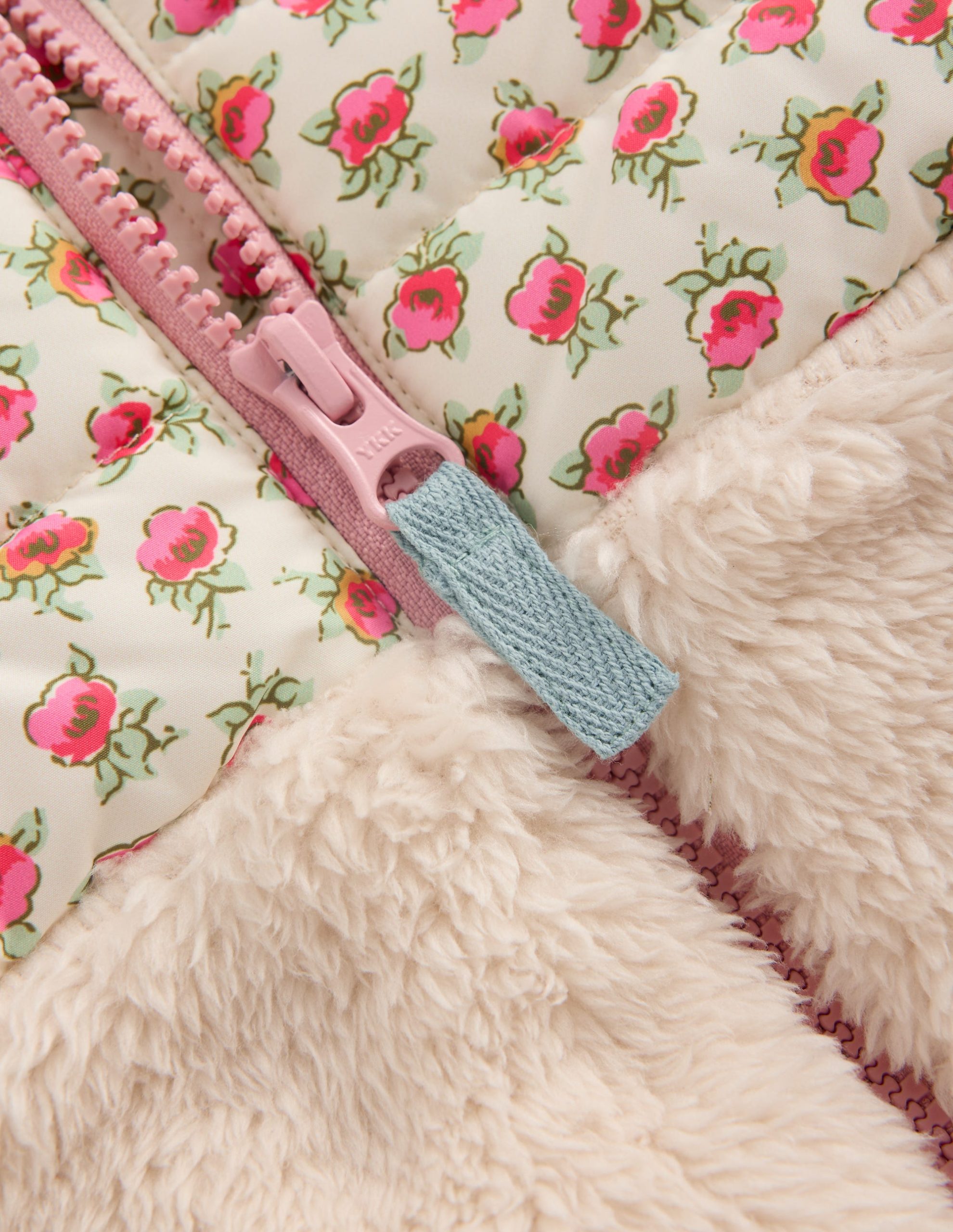 Mixed Borg Jacket-Blue Hotchpotch Floral - Image 3