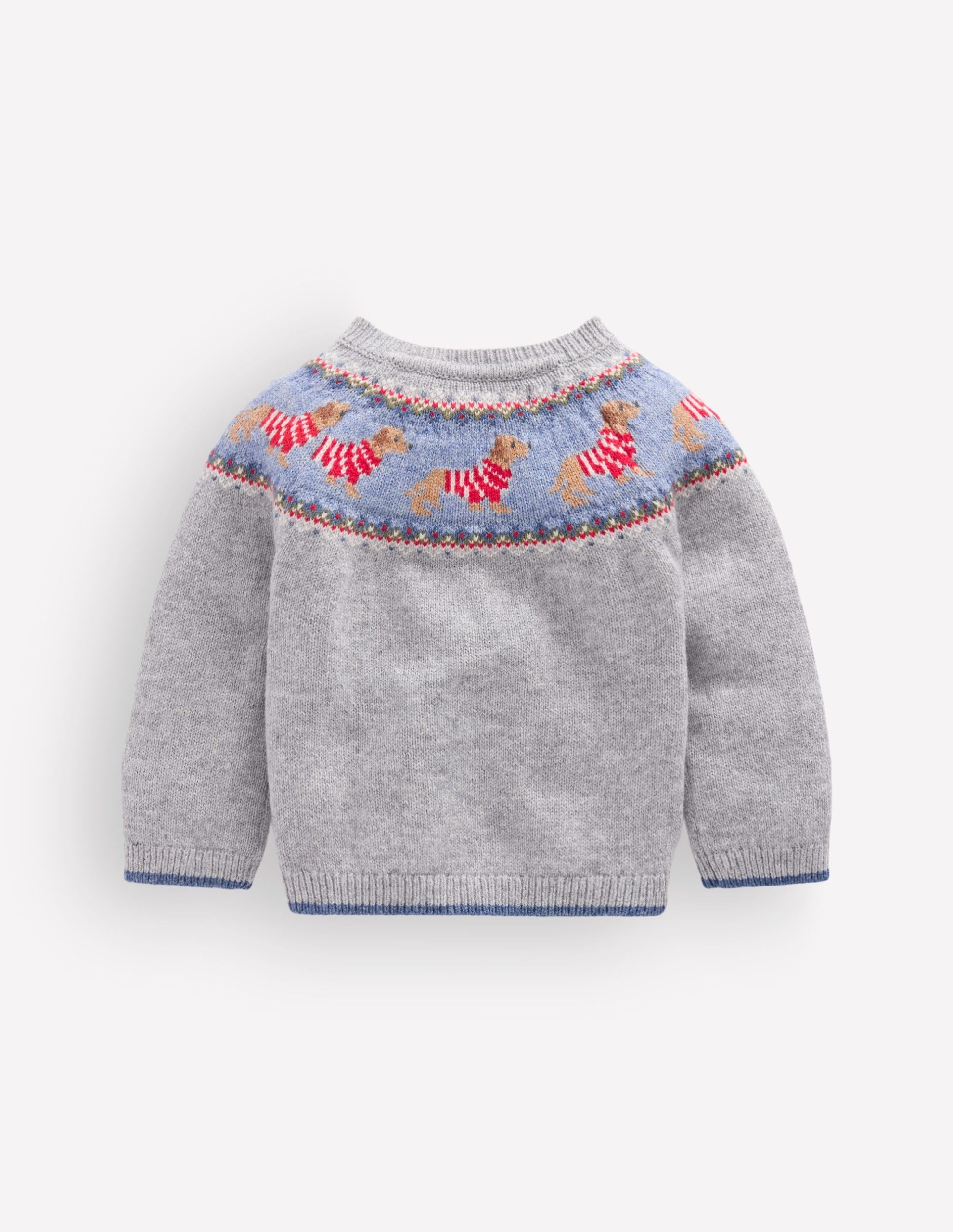Fair isle Sweater-Grey Marl Puppy - Image 2