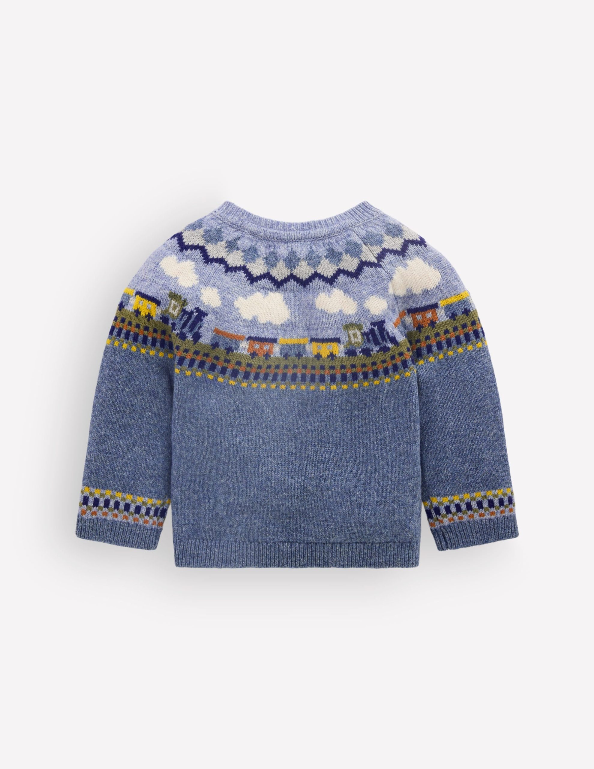 Fair isle Sweater-Glacier Blue Marl Train - Image 2