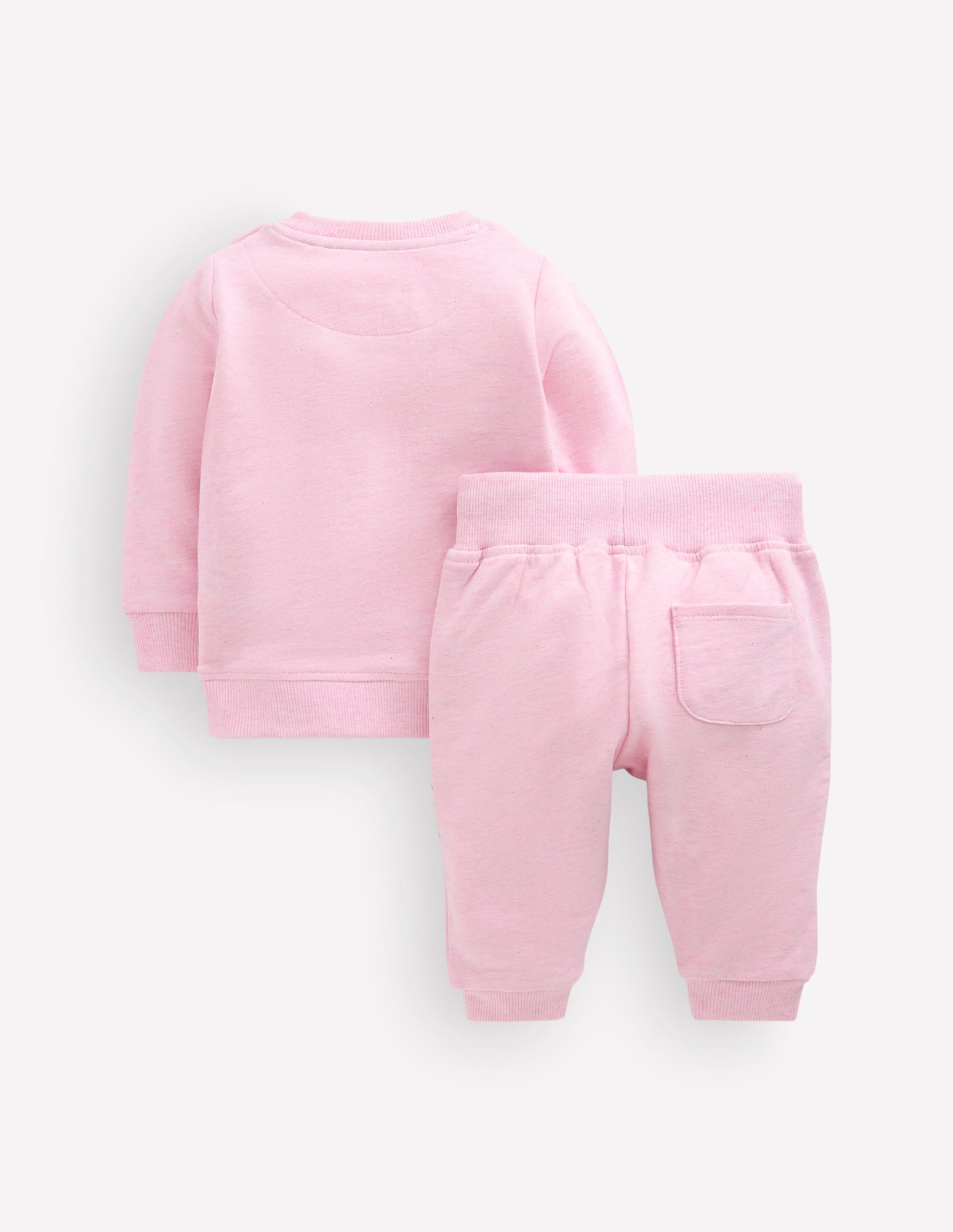 Appliqué Sweatshirt Set-Pale Pink Farm - Image 2