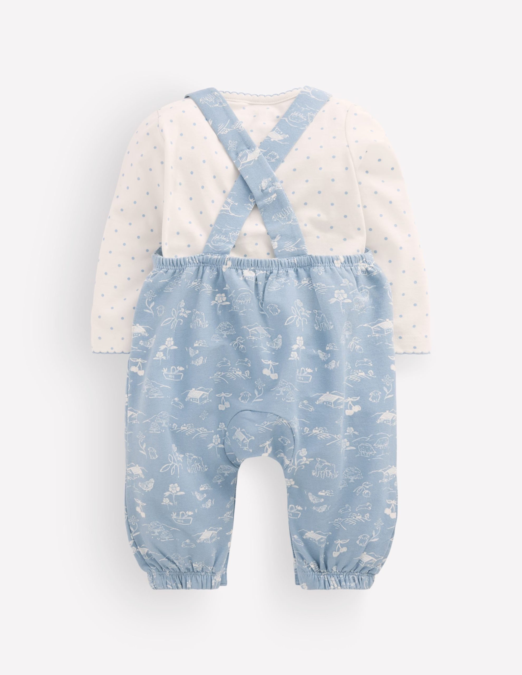 Jersey Overalls Set-Blue Linear Farm - Image 2
