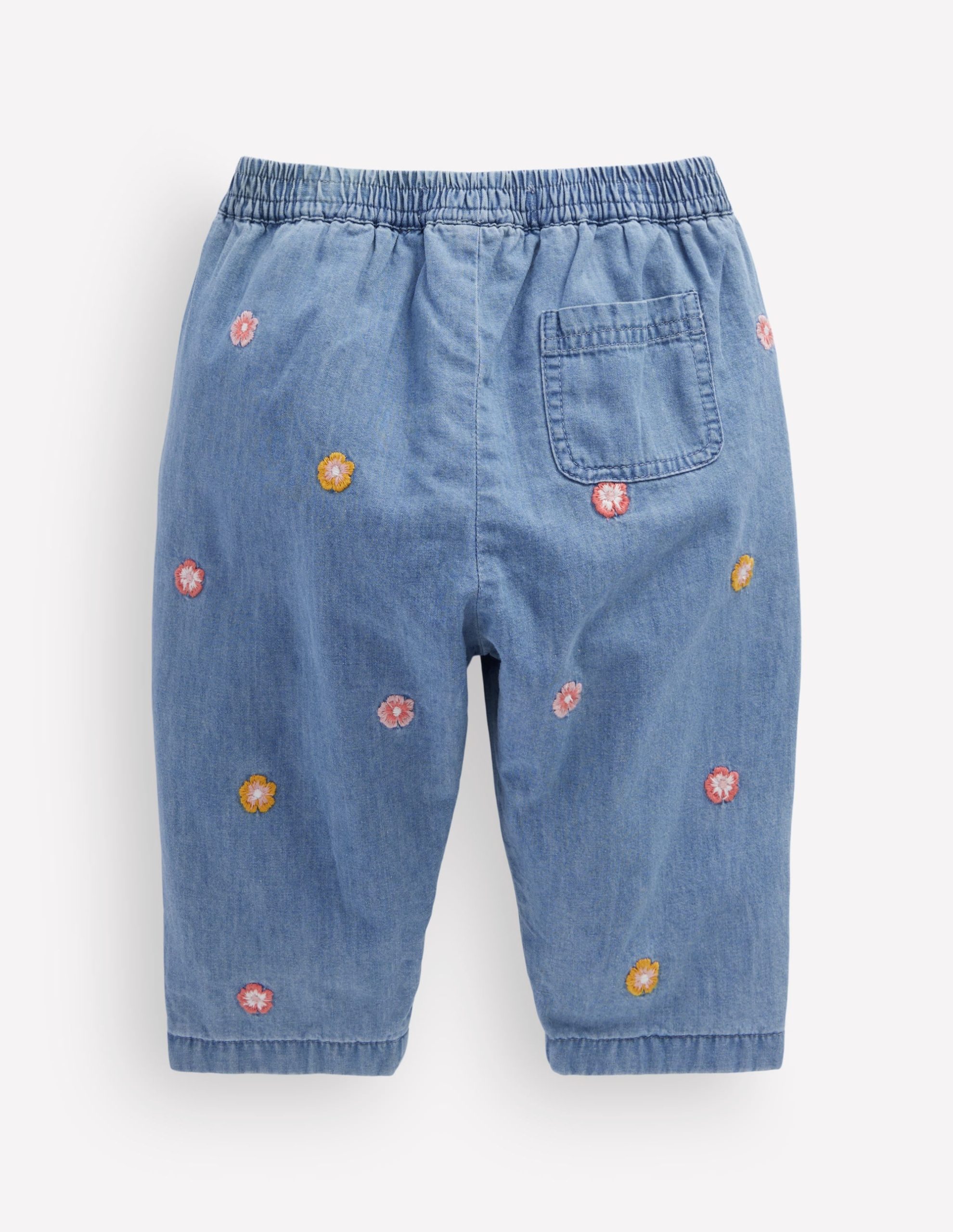 Embroidered Chambray Pants-Embroidered Chambray - Image 2