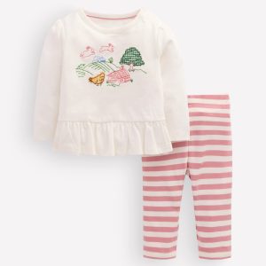Appliqué Jersey Play Set-Ivory Farm