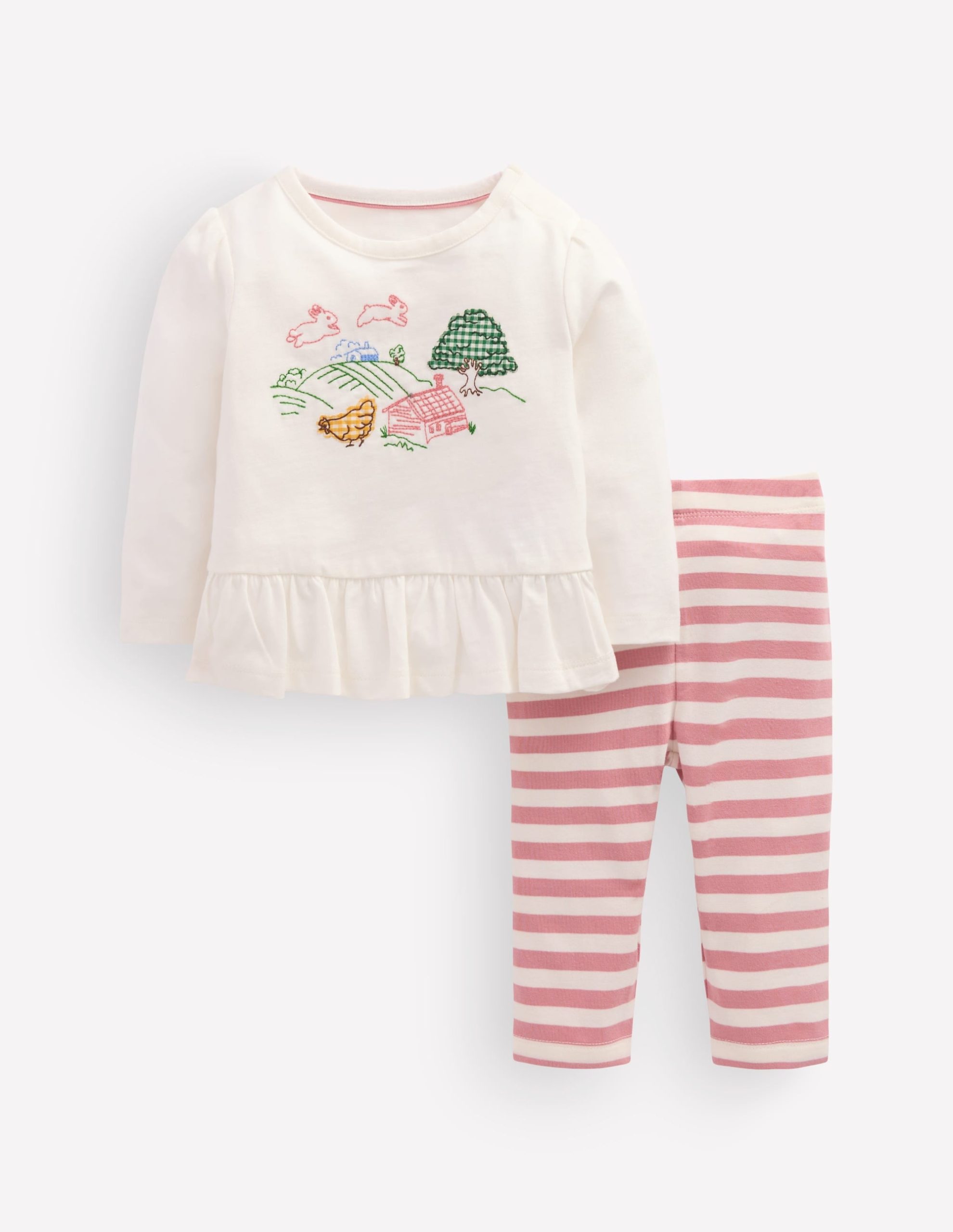 Appliqu?? Jersey Play Set-Ivory Farm