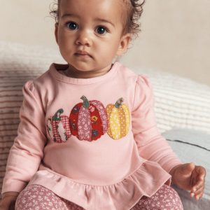 Appliqué Jersey Play Set-Pink Patchwork Pumpkins