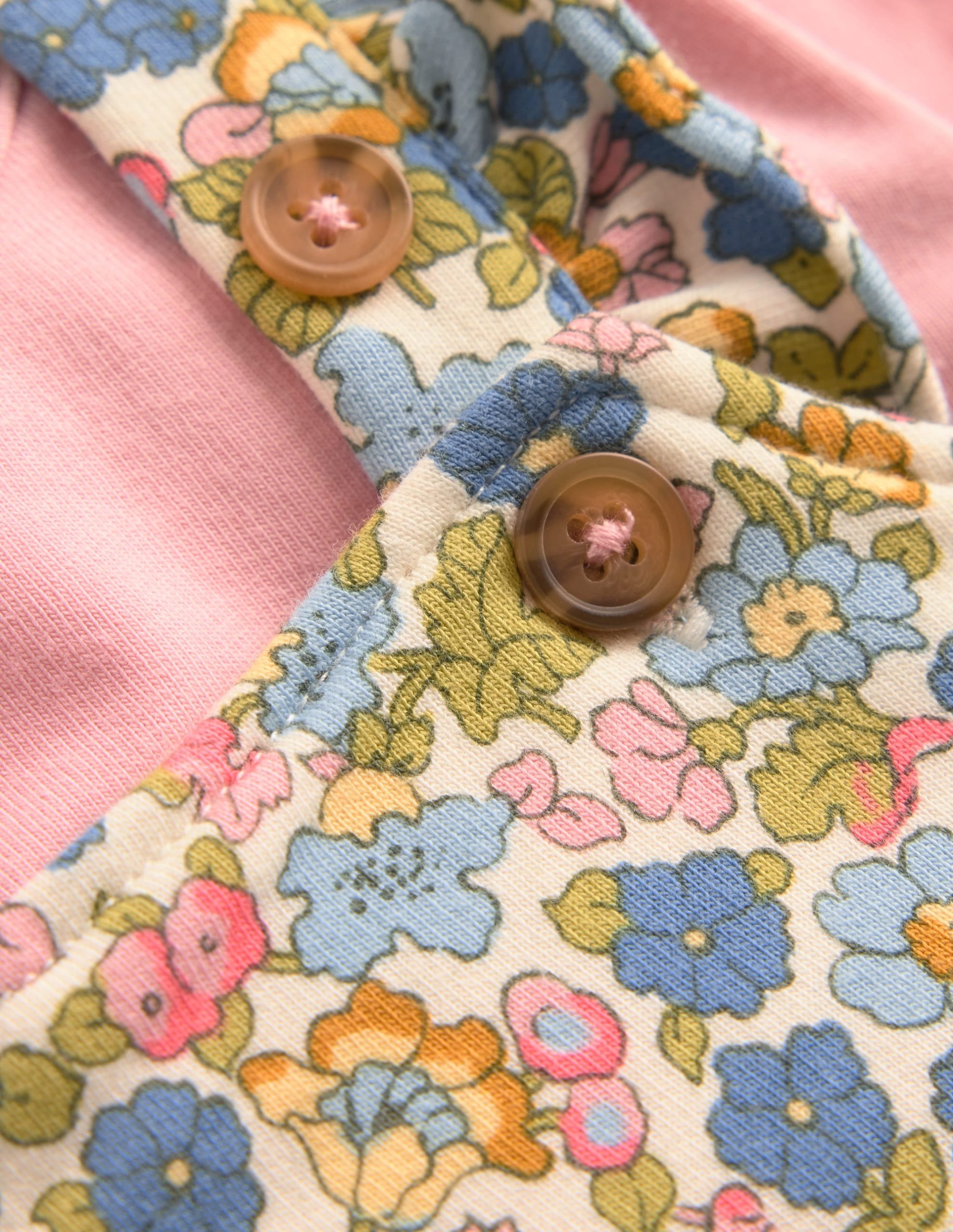 Jersey Pinny Dress Set-Blue Multi Ditsy Floral - Image 3