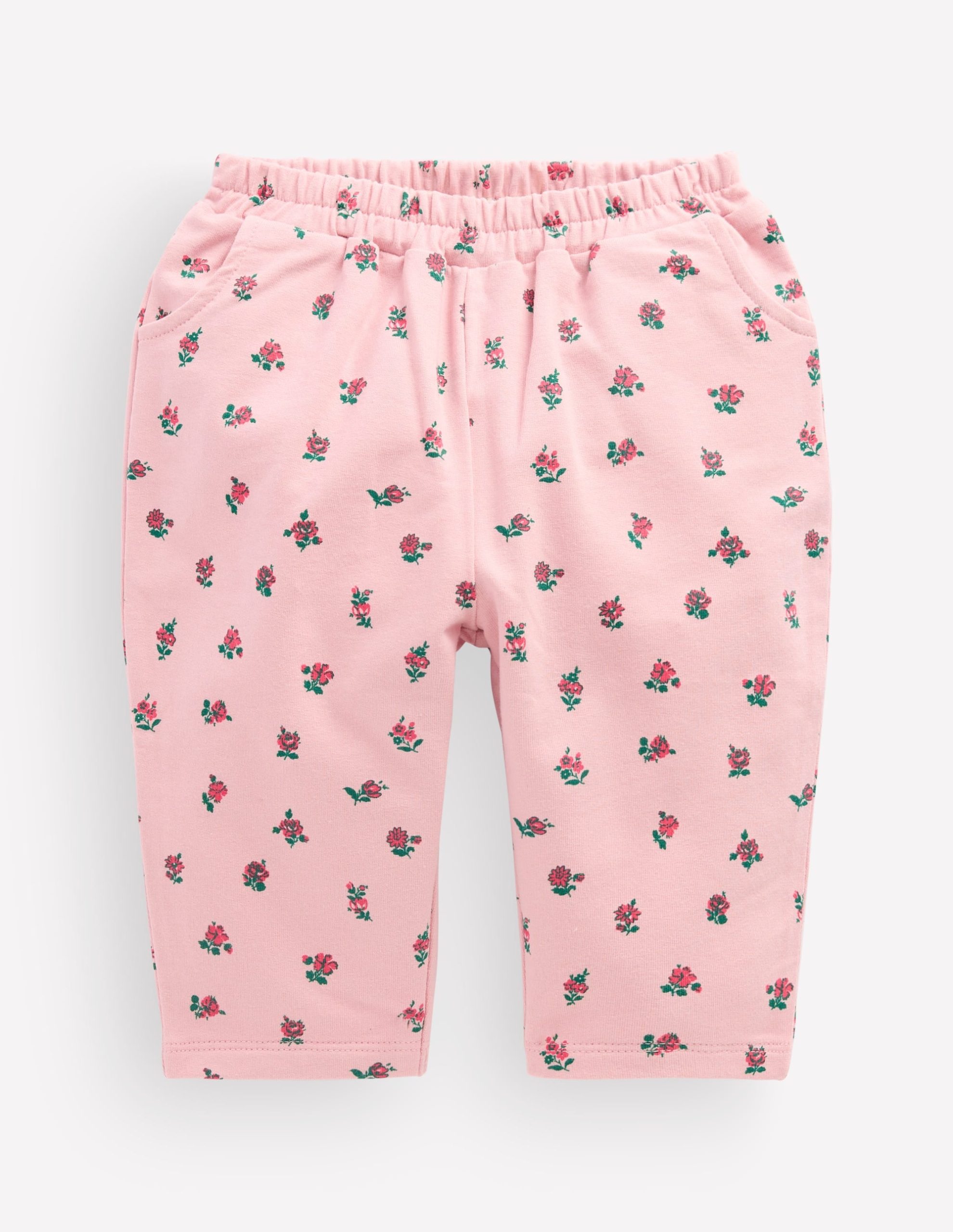 Jersey Pull-on Pants-Pink Vintage Ditsy Floral