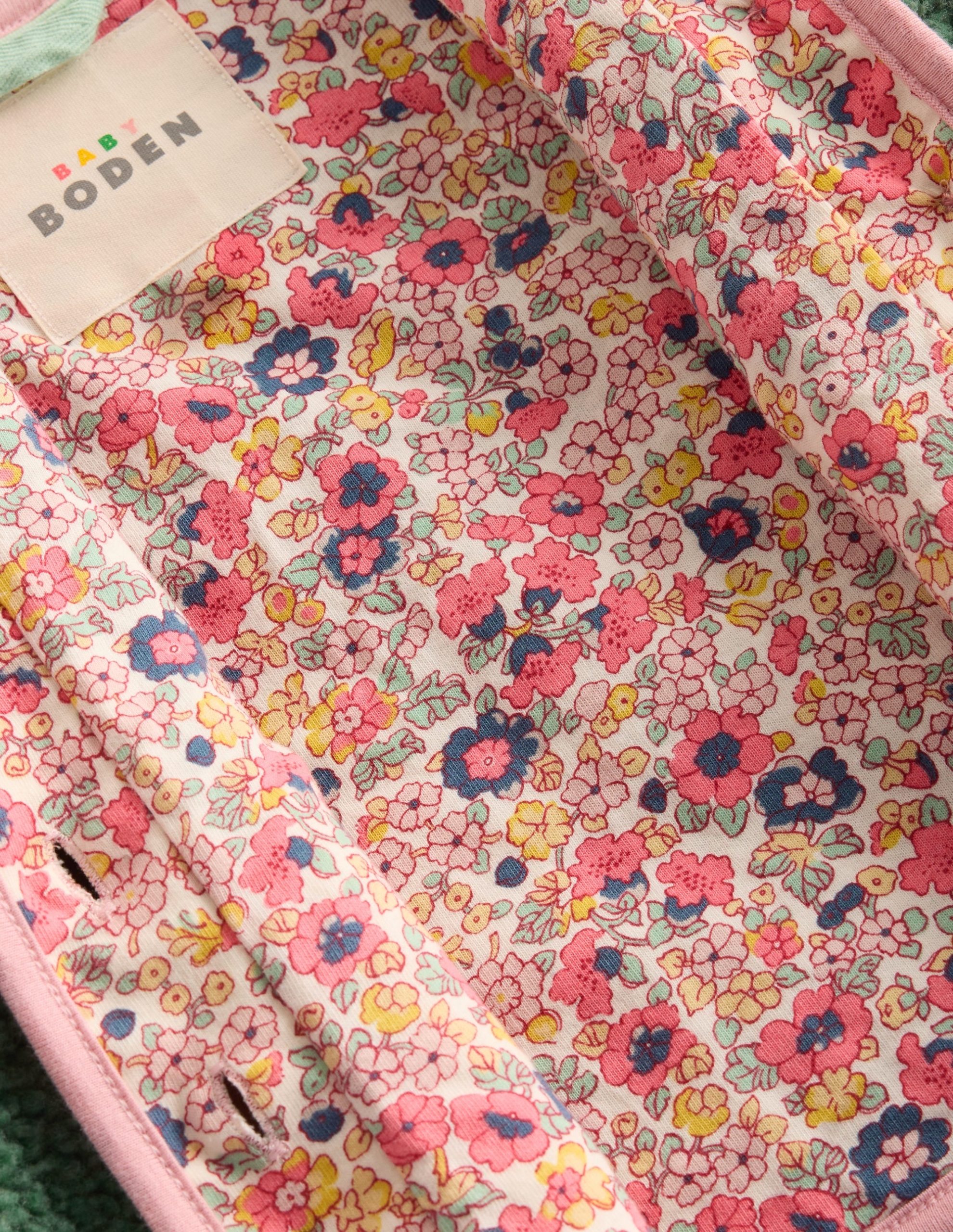 Cosy Borg Button-Down Jacket-Larch Green Floral - Image 4