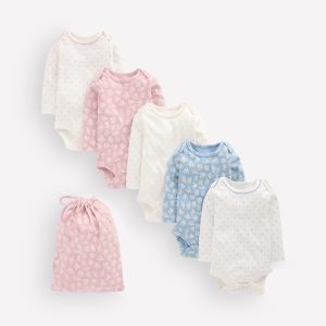 5-pack Cotton Bodies-Multi Floral Spots
