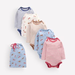 5-pack Cotton Bodies-Blue Multi Dogs