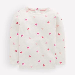 Cotton Pointelle Top-Heart