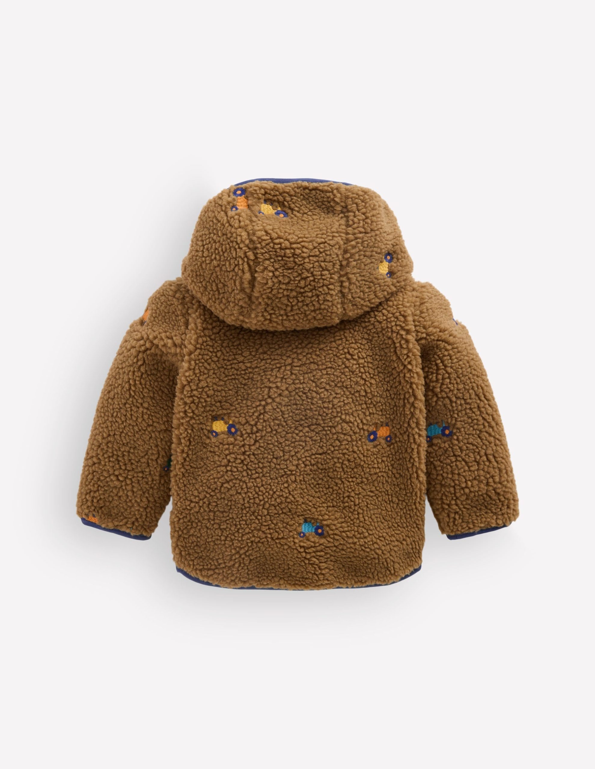 Embroidered Borg Jacket-Brown Multi Tractors - Image 3