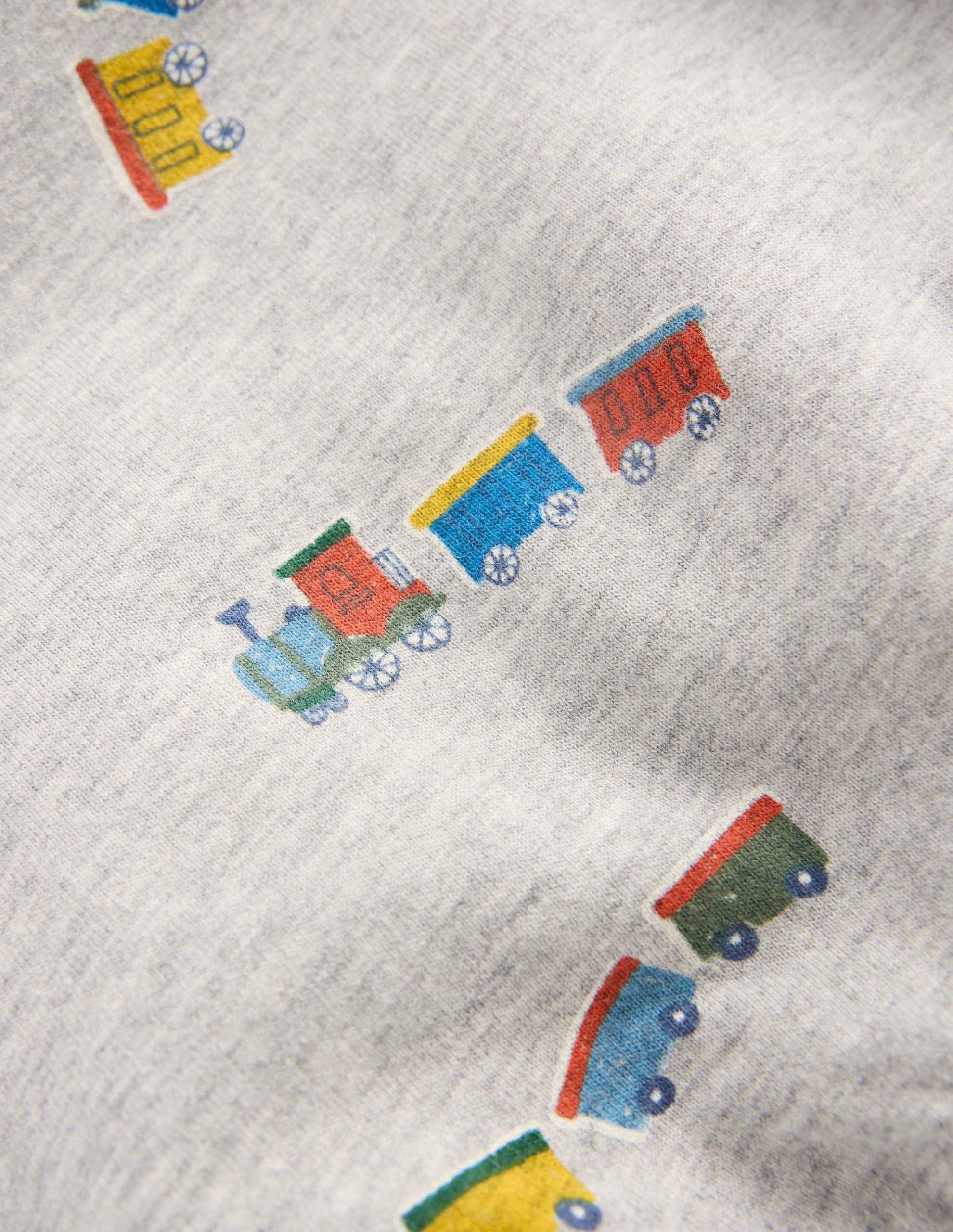 Sweatshirt & Legging Set-Grey Marl Trains - Image 3