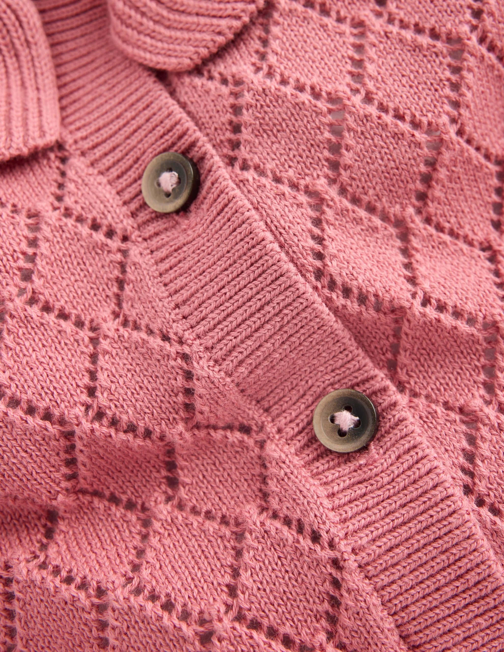 Pointelle Knitted Play Set-Vintage Rose - Image 3