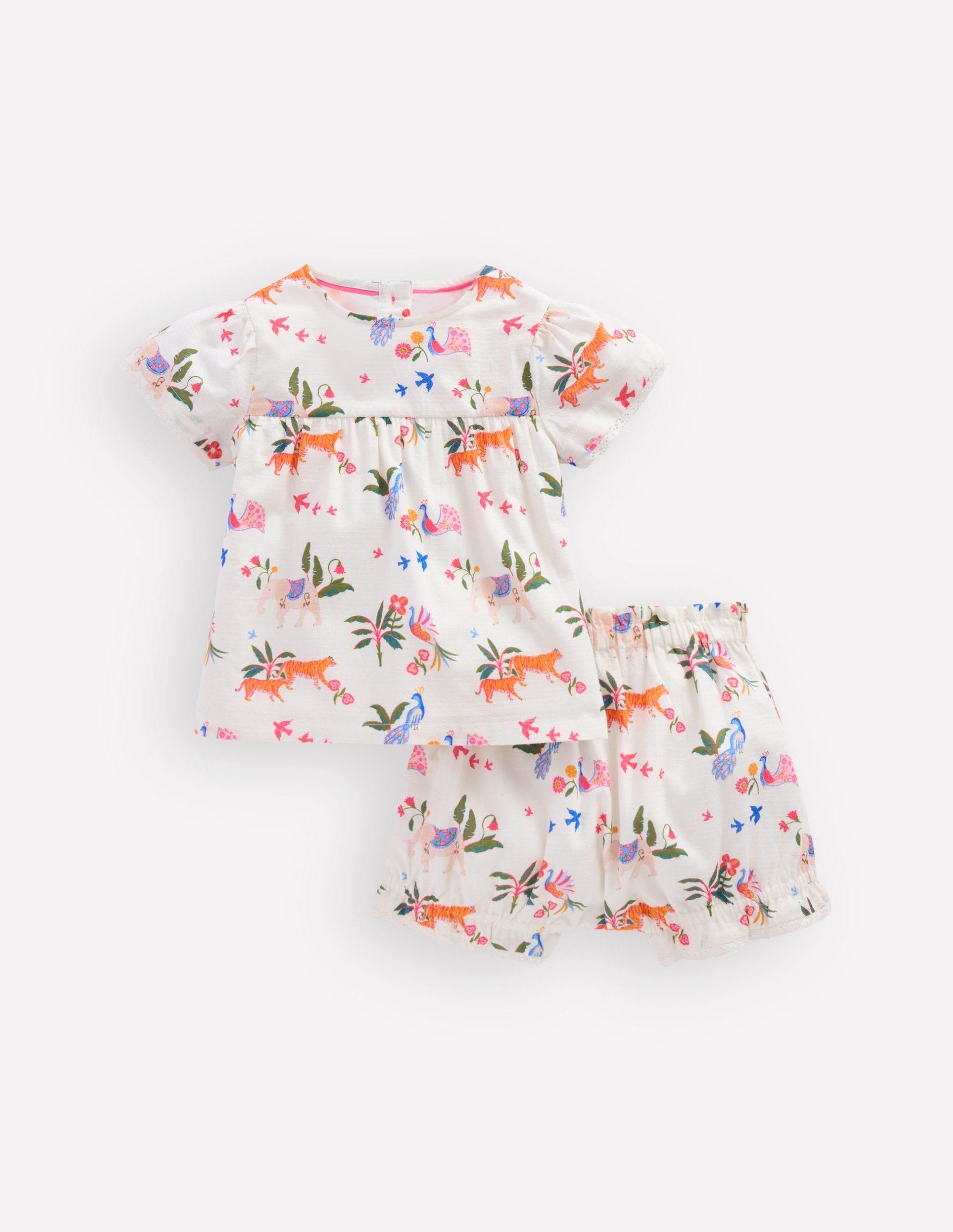 Woven Bloomers Play Set-Ivory Small Tropical Animals