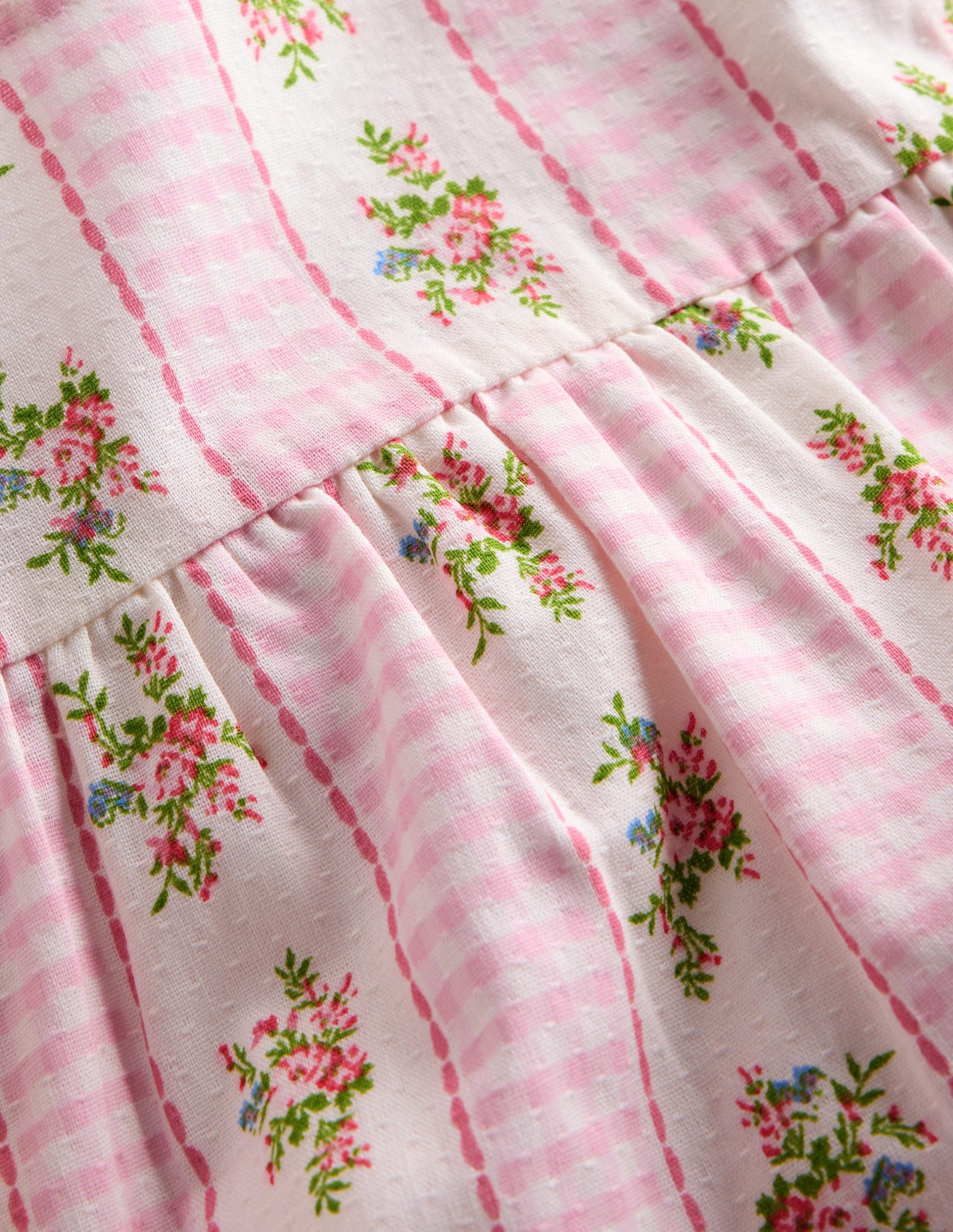 Woven Bloomers Play Set-Pink Gingham Floral - Image 3