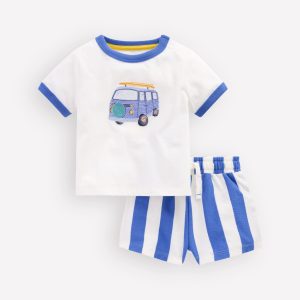Logo Jersey Play Set-Blue Camper Van Stripe