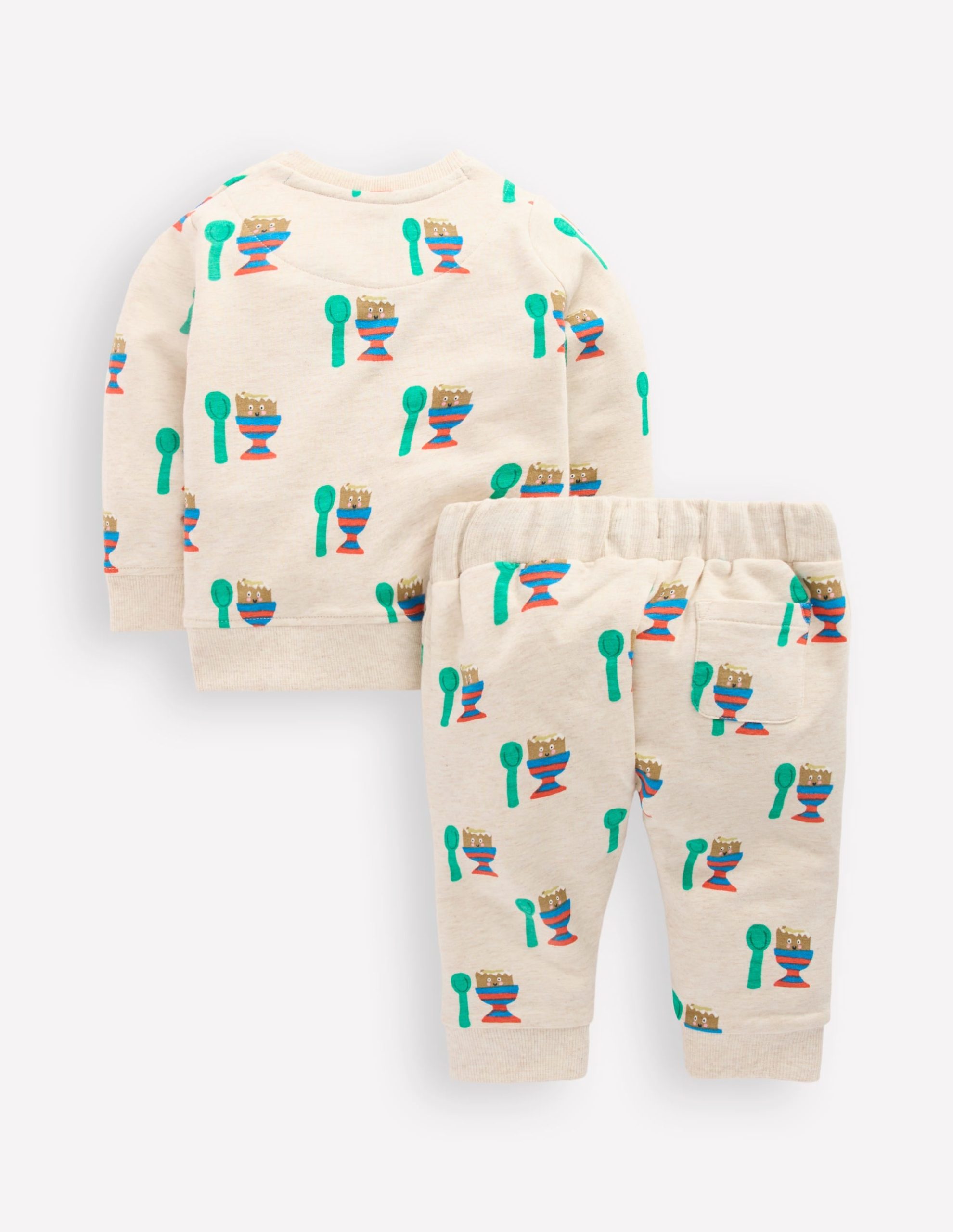 Sweatshirt Play Set-Oatmeal Marl Dippy Egg - Image 2