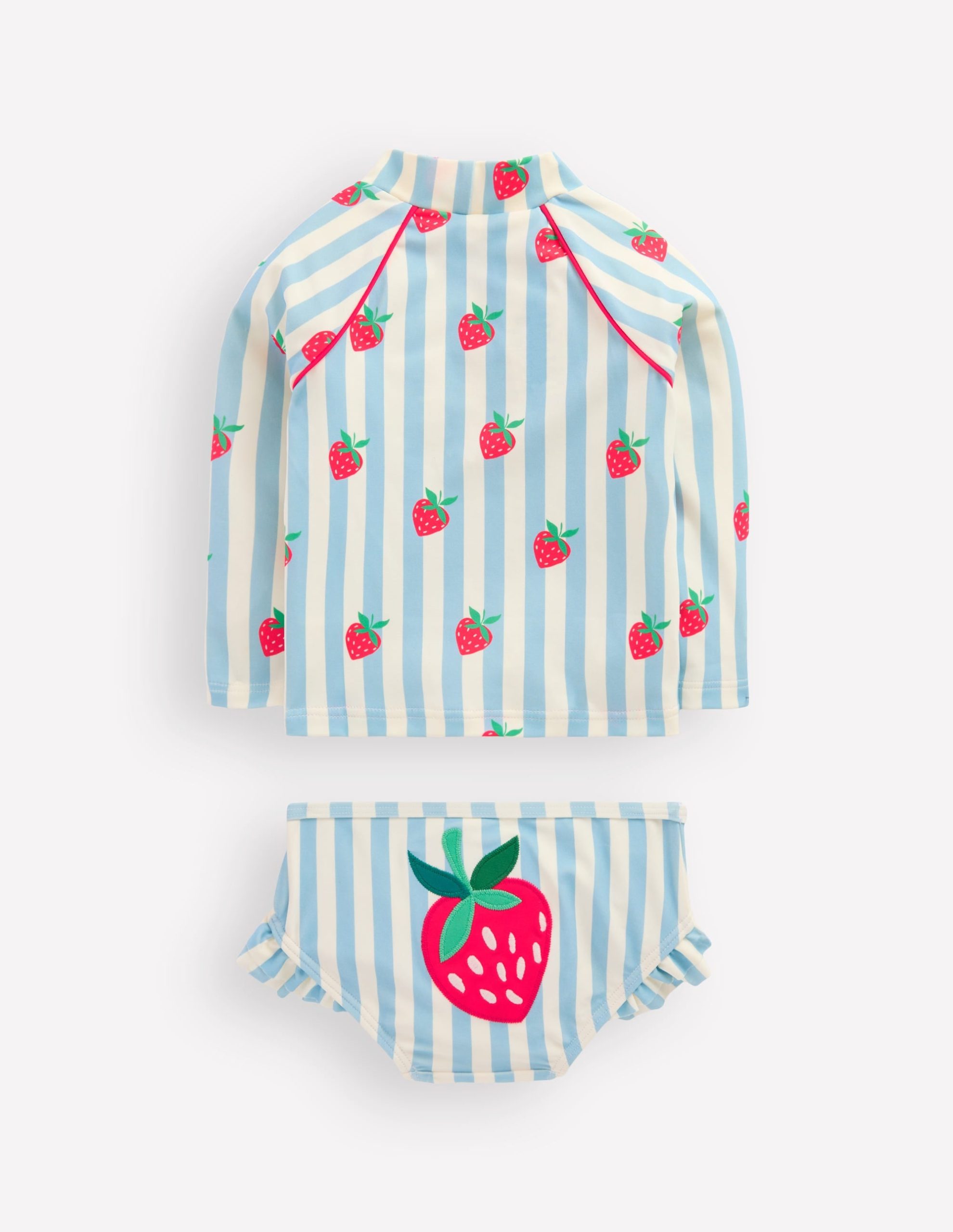 Logo Rash Vest Set-Blue Strawberry Patch - Image 2